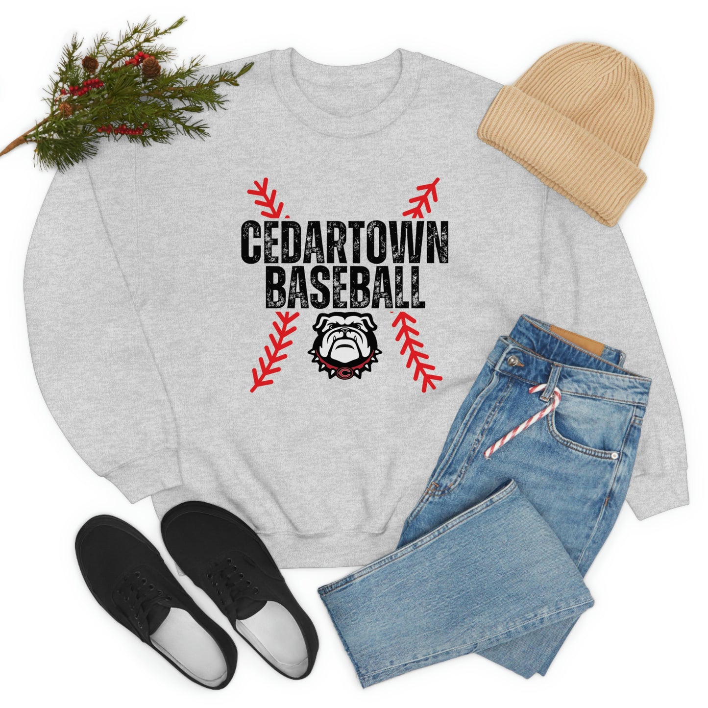 Cedartown Baseball Gildan 18000 Unisex Heavy Blend Crewneck Sweatshirt