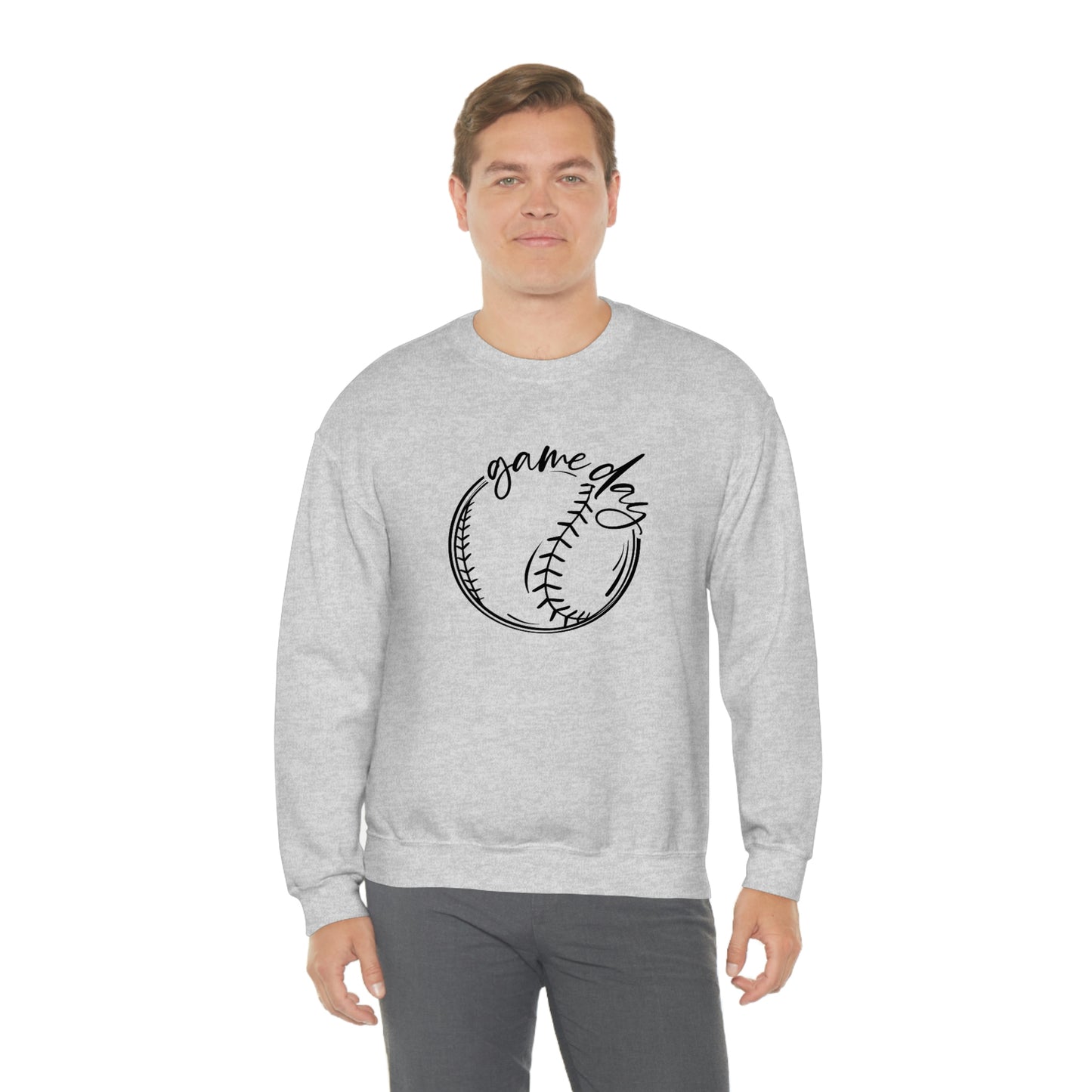 Baseball Game Day Gildan 18000Unisex Heavy Blend Crewneck Sweatshirt