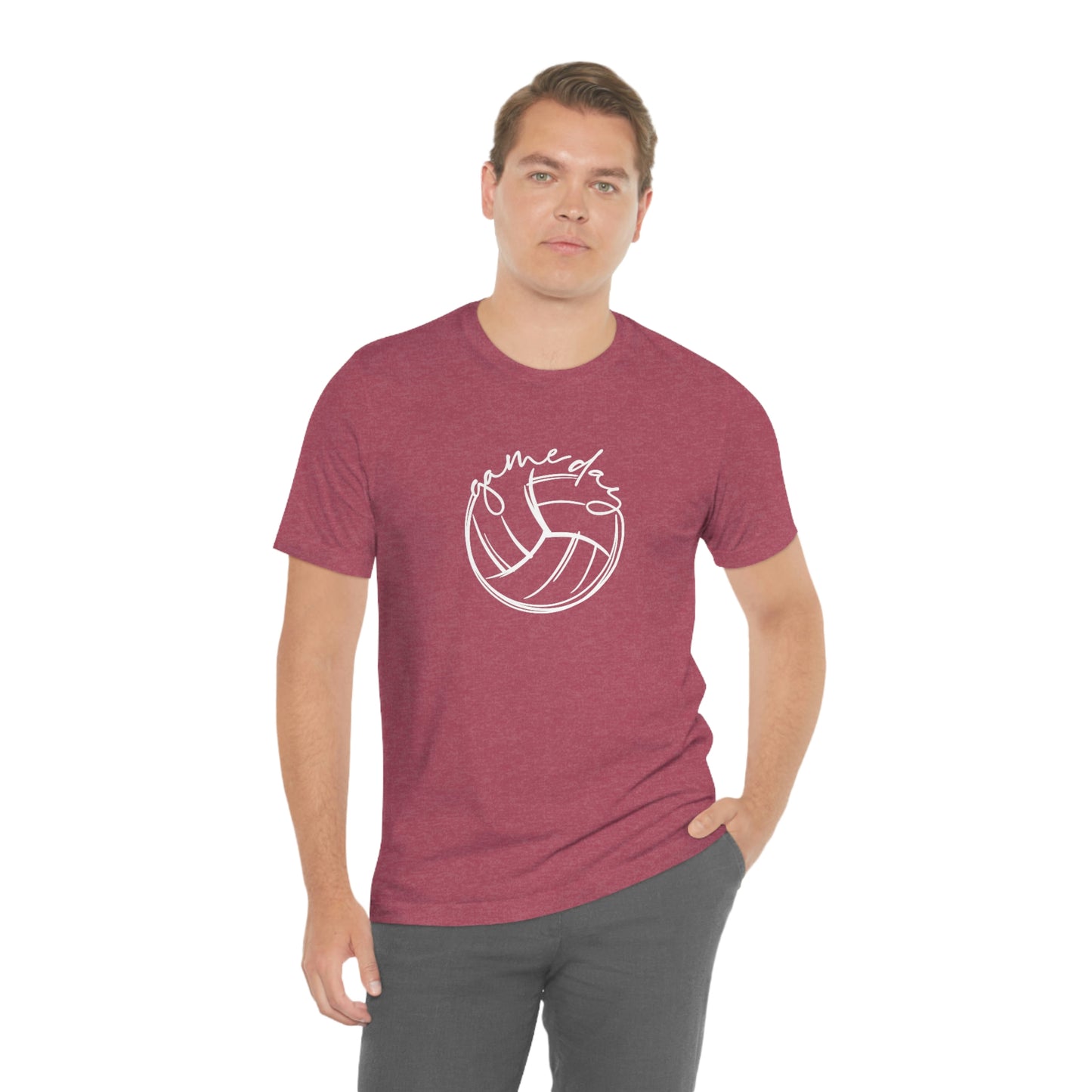 Volleyball Game Day Bella+Canvas 3001 Unisex Jersey Short Sleeve Tee