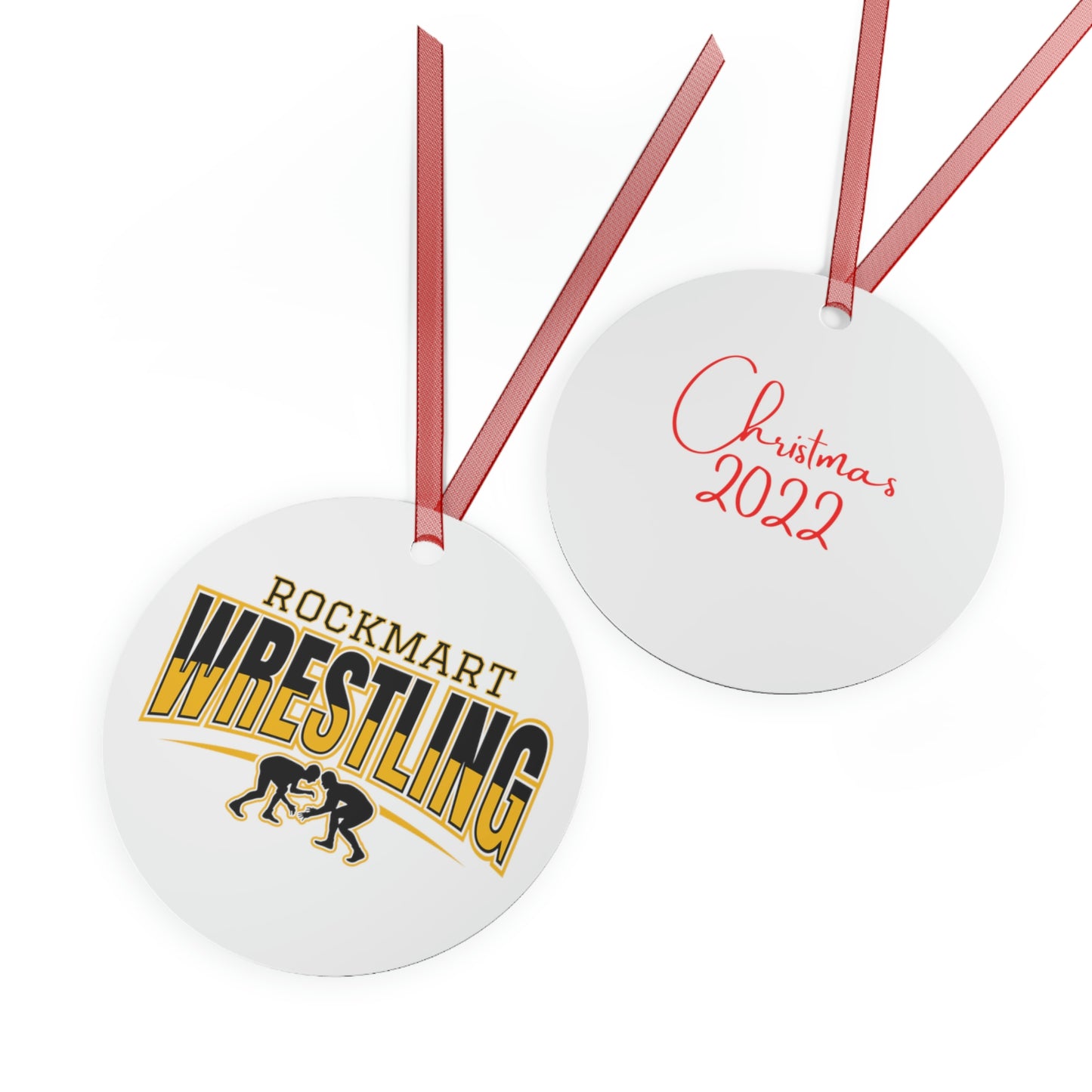 Rockmart Wrestling Metal Ornaments