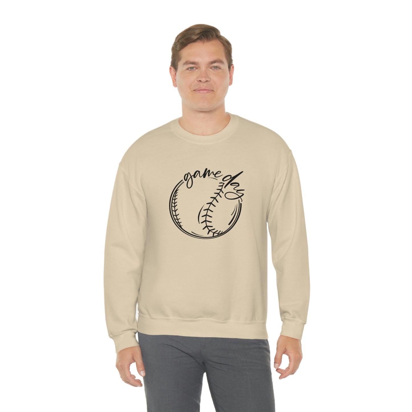 Baseball Game Day Gildan 18000Unisex Heavy Blend Crewneck Sweatshirt