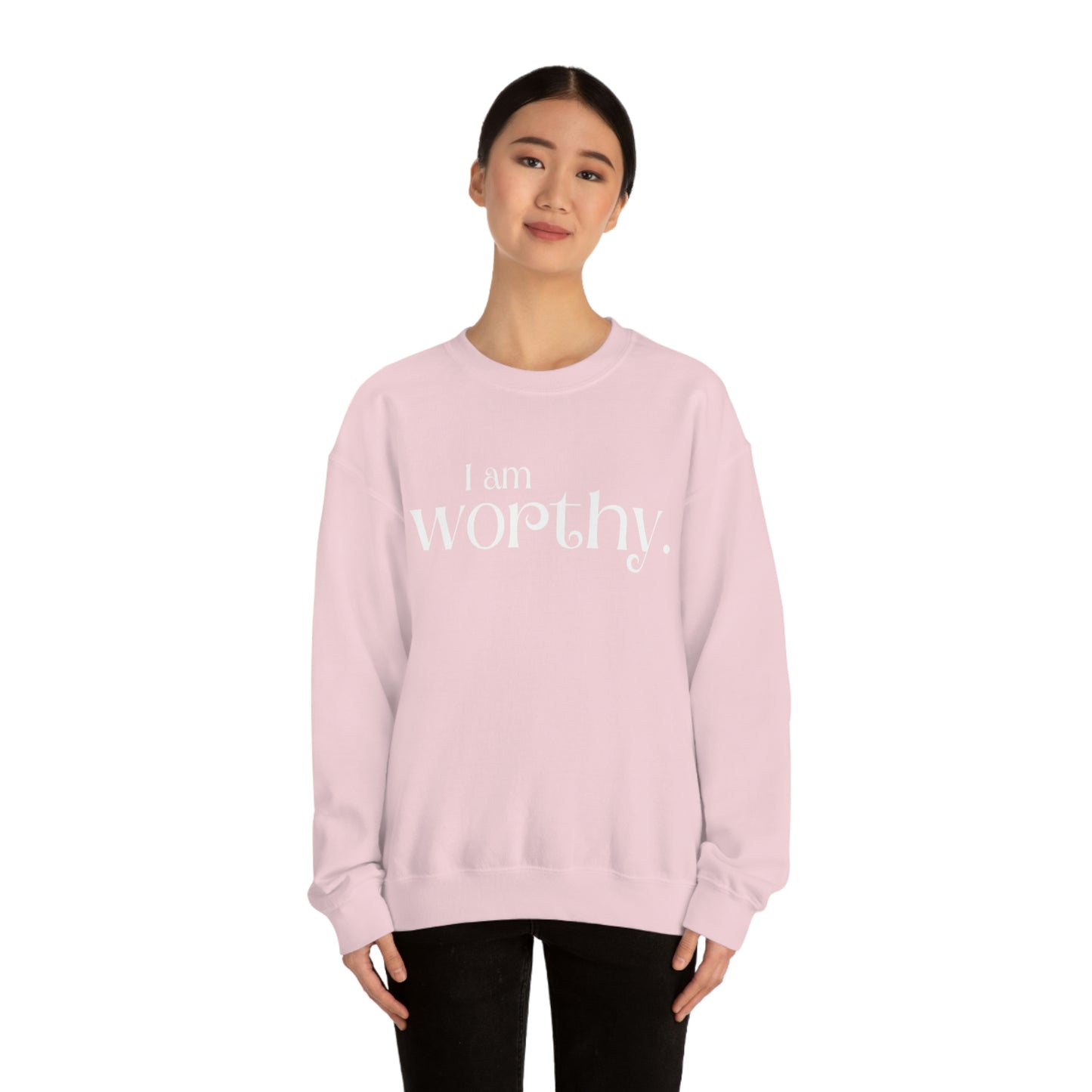 I am worthy Women's affirmation crew neck sweatshirt