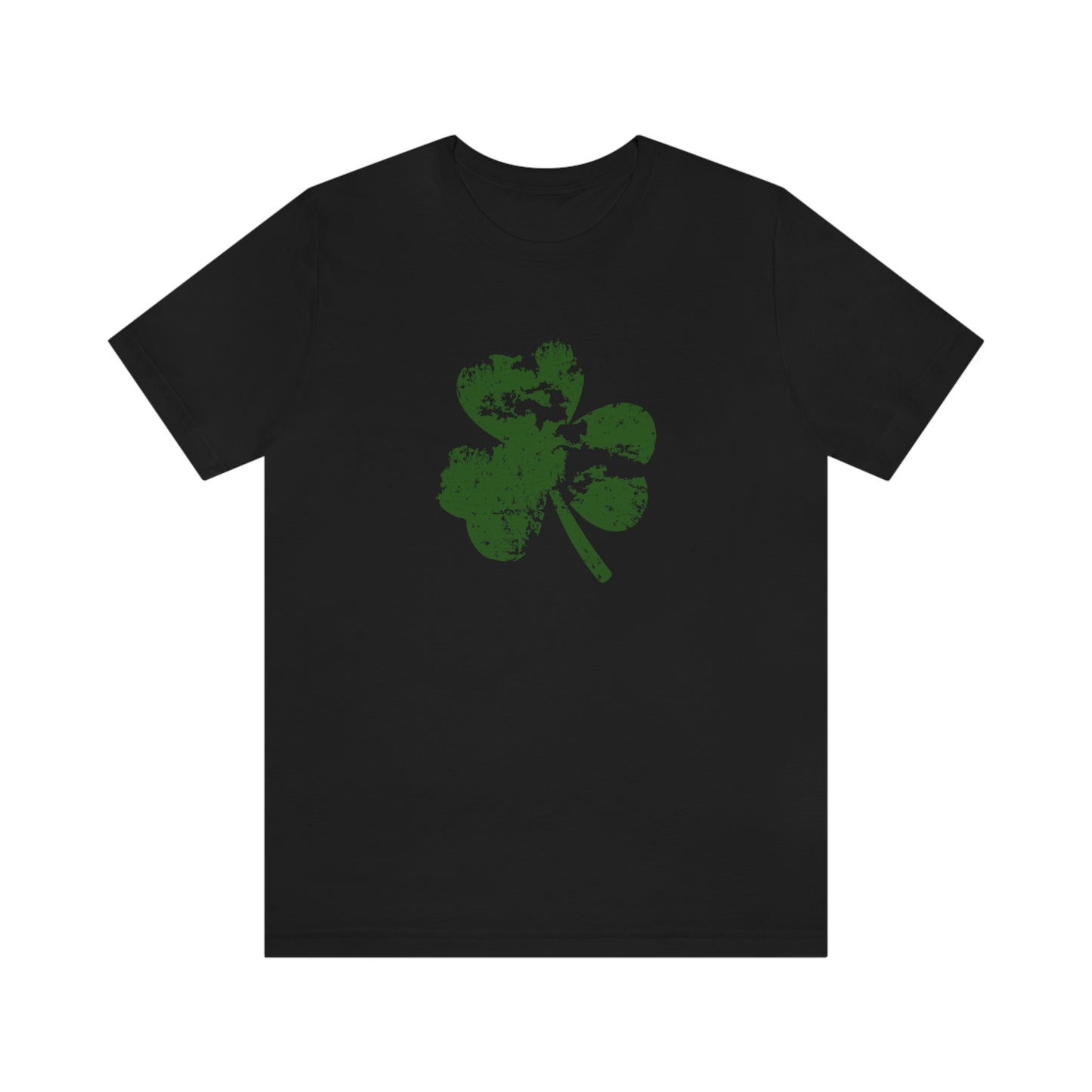 St. Patrick's Day Distressed Shamrock Bella+Canvas 3001 Unisex Jersey Short Sleeve Tee