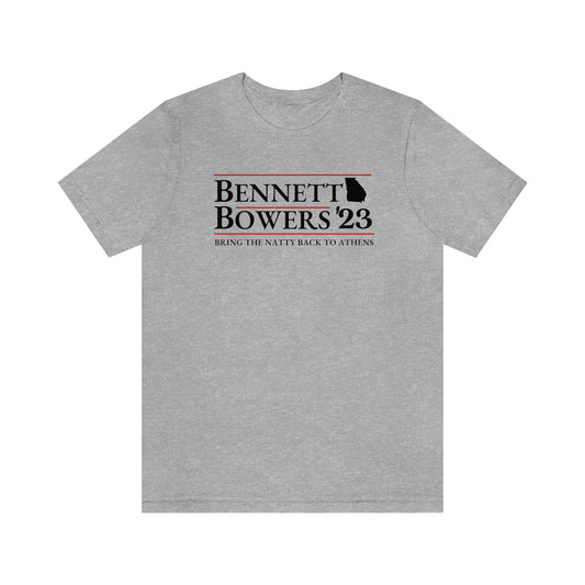 UGA Football Bennett/Bowers Bring the Natty back to Athens 2023 Unisex Jersey Short Sleeve Tee