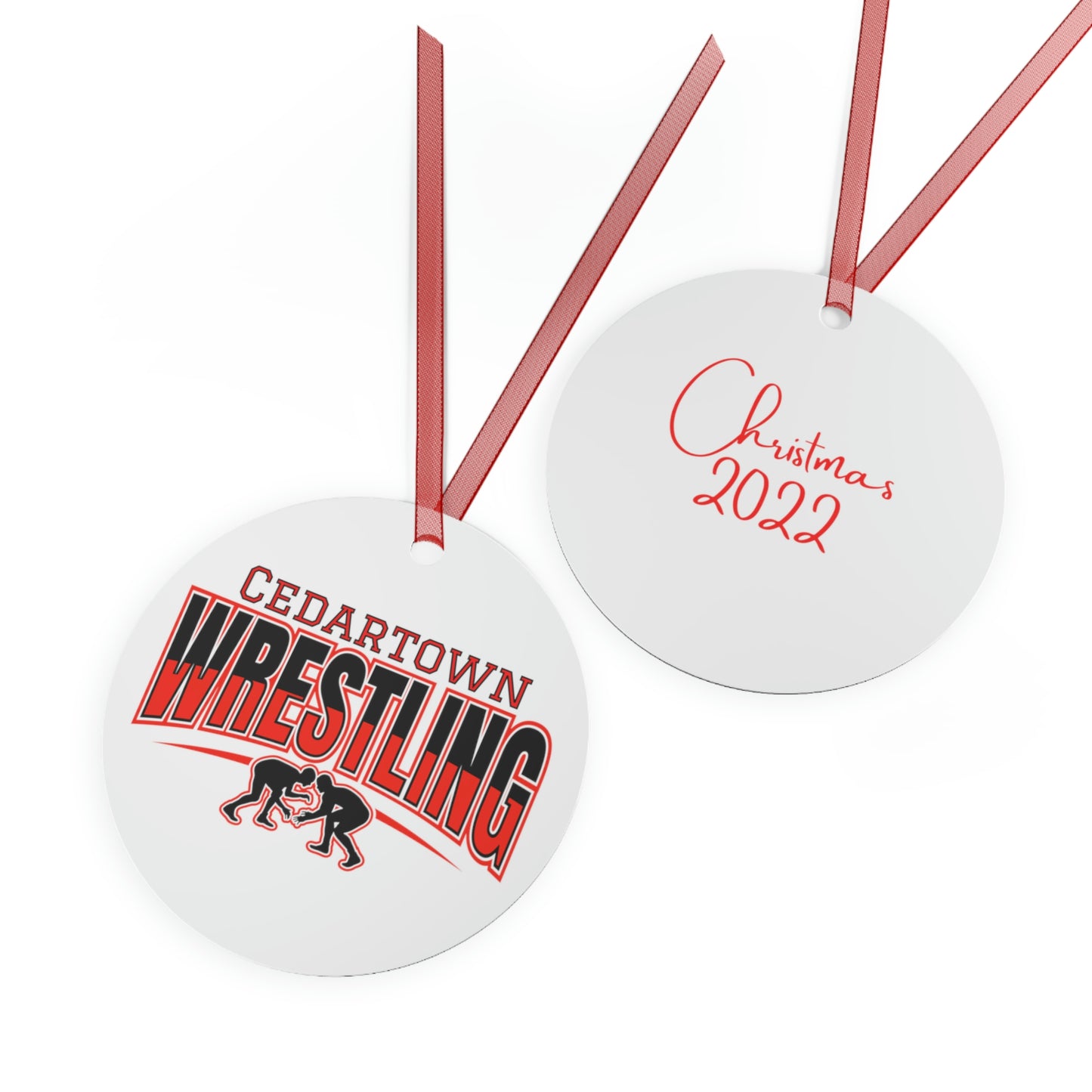 Cedartown Wrestling Metal Ornaments