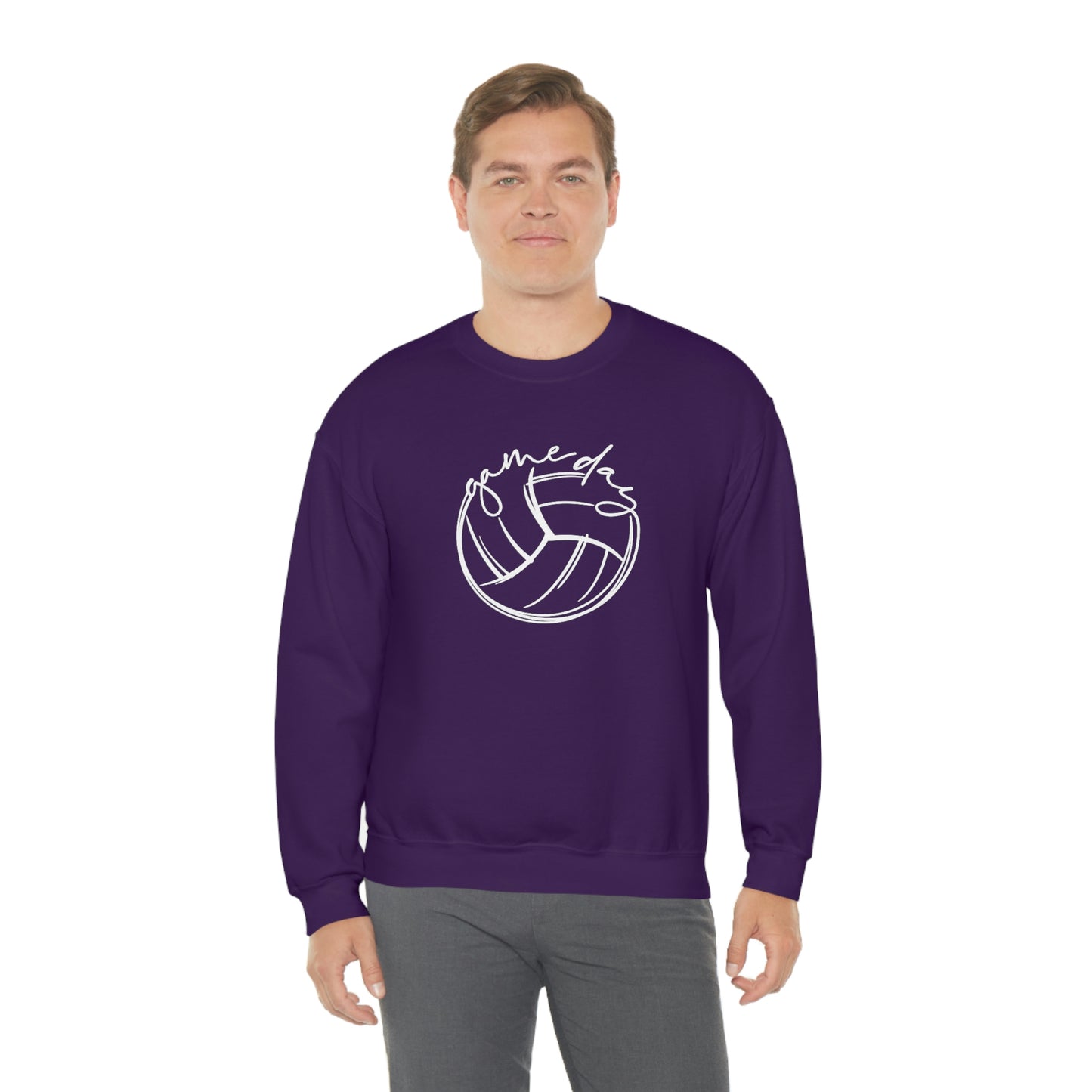 Volleyball Game Day Gildan 18000 Unisex Heavy Blend Crewneck Sweatshirt