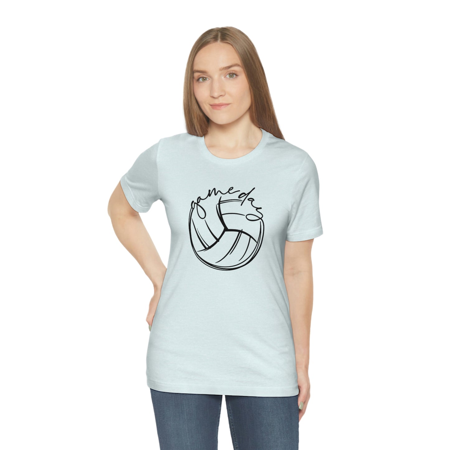 Volleyball Game Day Bella+Canvas 3001 Unisex Jersey Short Sleeve Tee