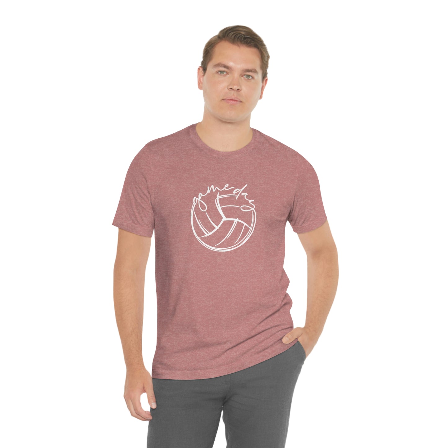 Volleyball Game Day Bella+Canvas 3001 Unisex Jersey Short Sleeve Tee