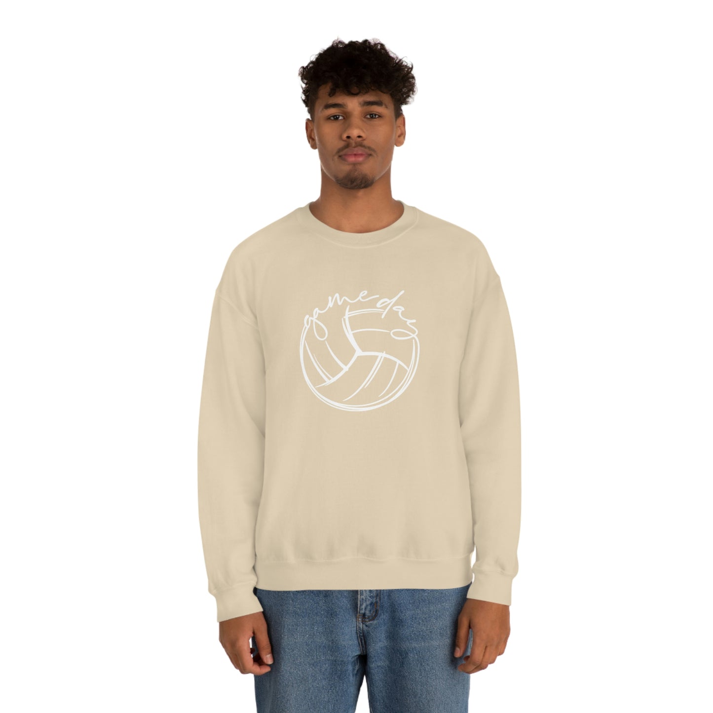 Volleyball Game Day Gildan 18000 Unisex Heavy Blend Crewneck Sweatshirt