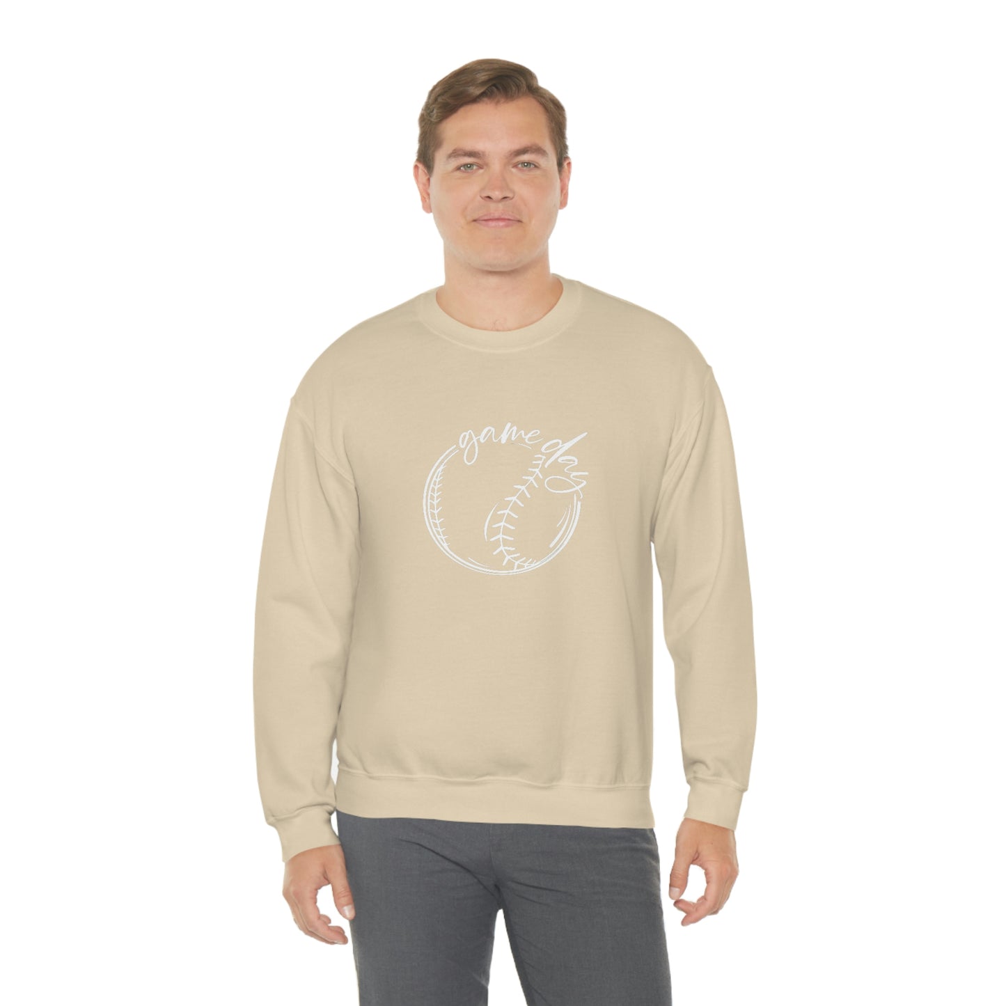 Baseball Game Day Gildan 18000 Unisex Heavy Blend Crewneck Sweatshirt