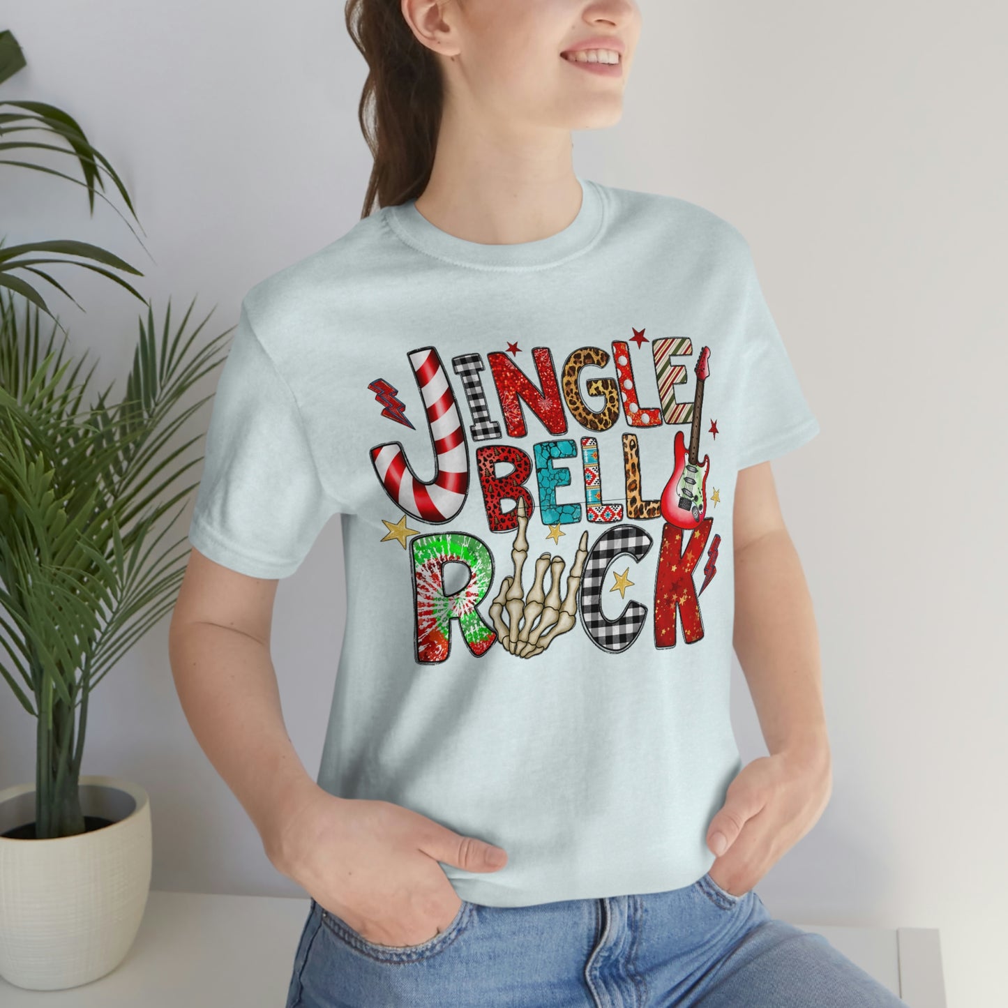 Jingle Bell Rock Women's Christmas Shirt Jersey Short Sleeve Tee