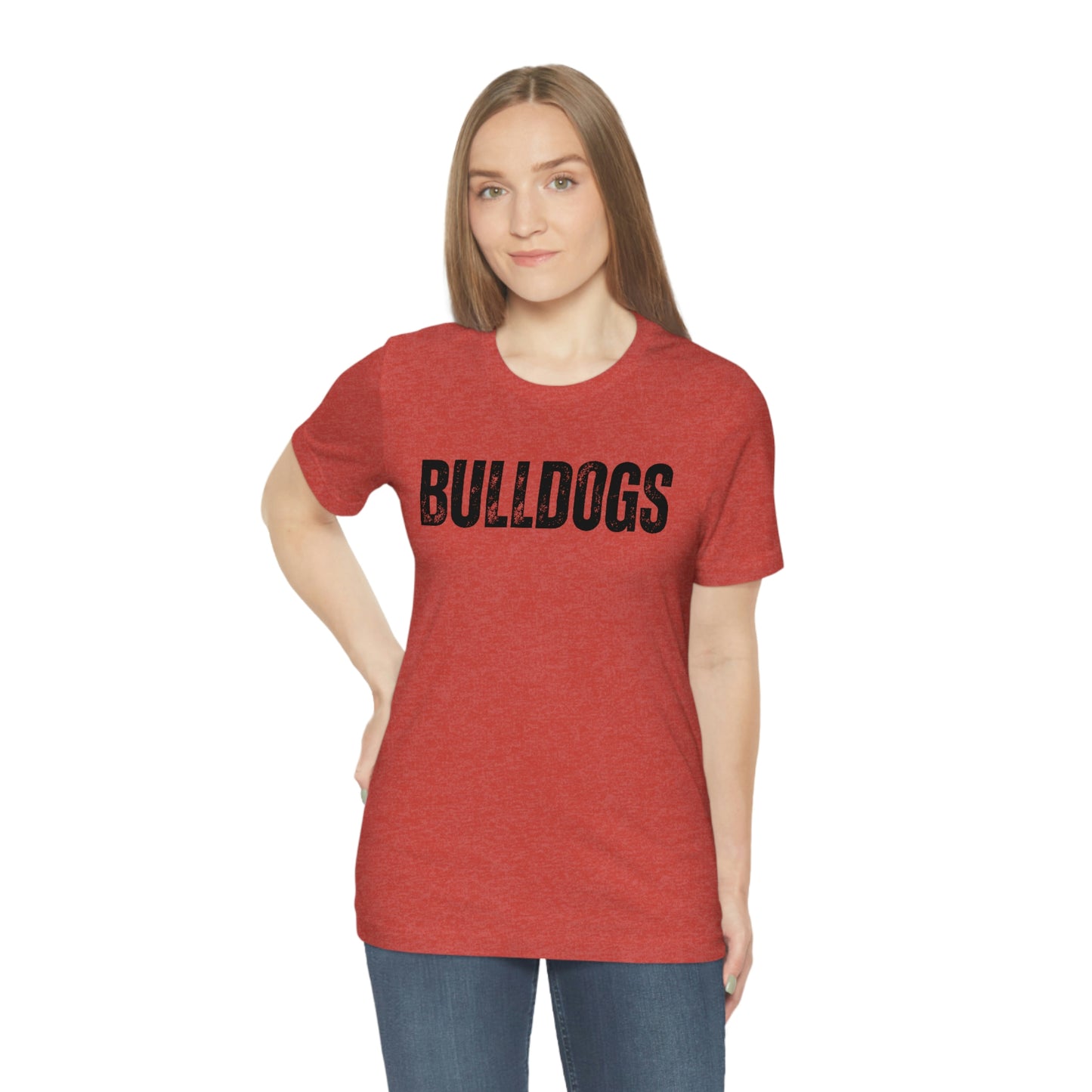 Bulldogs Women's and Men's Unisex Jersey Short Sleeve Tee Bella+Canvas 3001