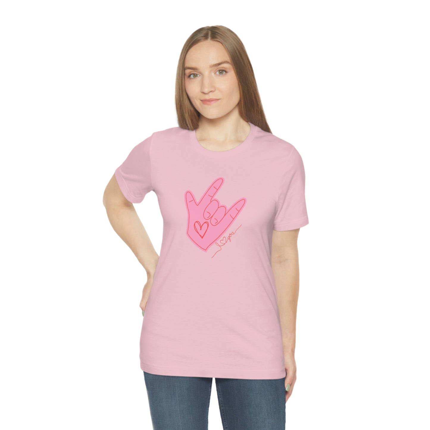 ASL Valentine's Day Bella+Canvas 3001 Unisex Jersey Short Sleeve Tee