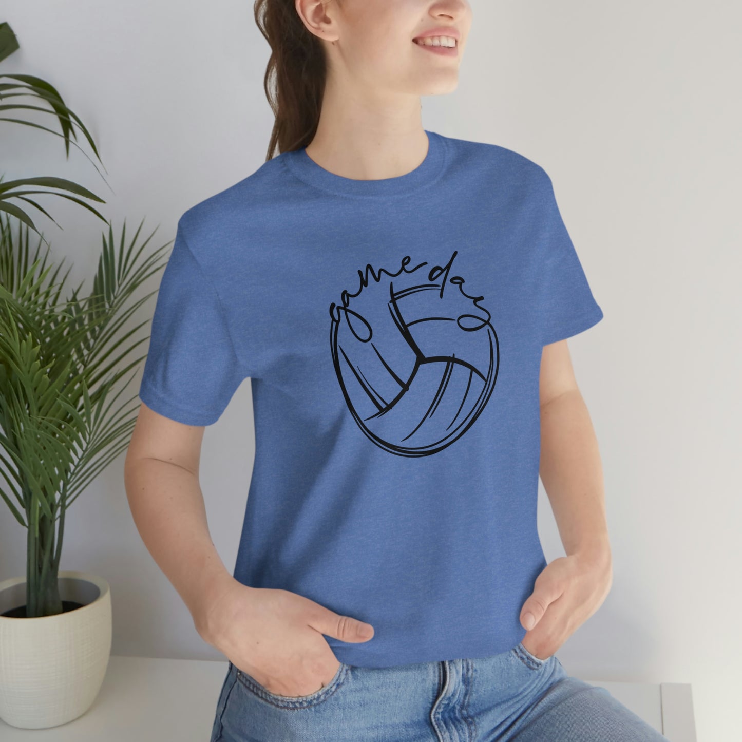 Volleyball Game Day Bella+Canvas 3001 Unisex Jersey Short Sleeve Tee