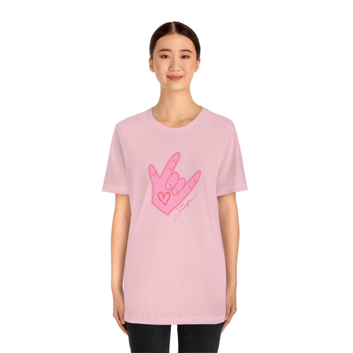 ASL Valentine's Day Bella+Canvas 3001 Unisex Jersey Short Sleeve Tee