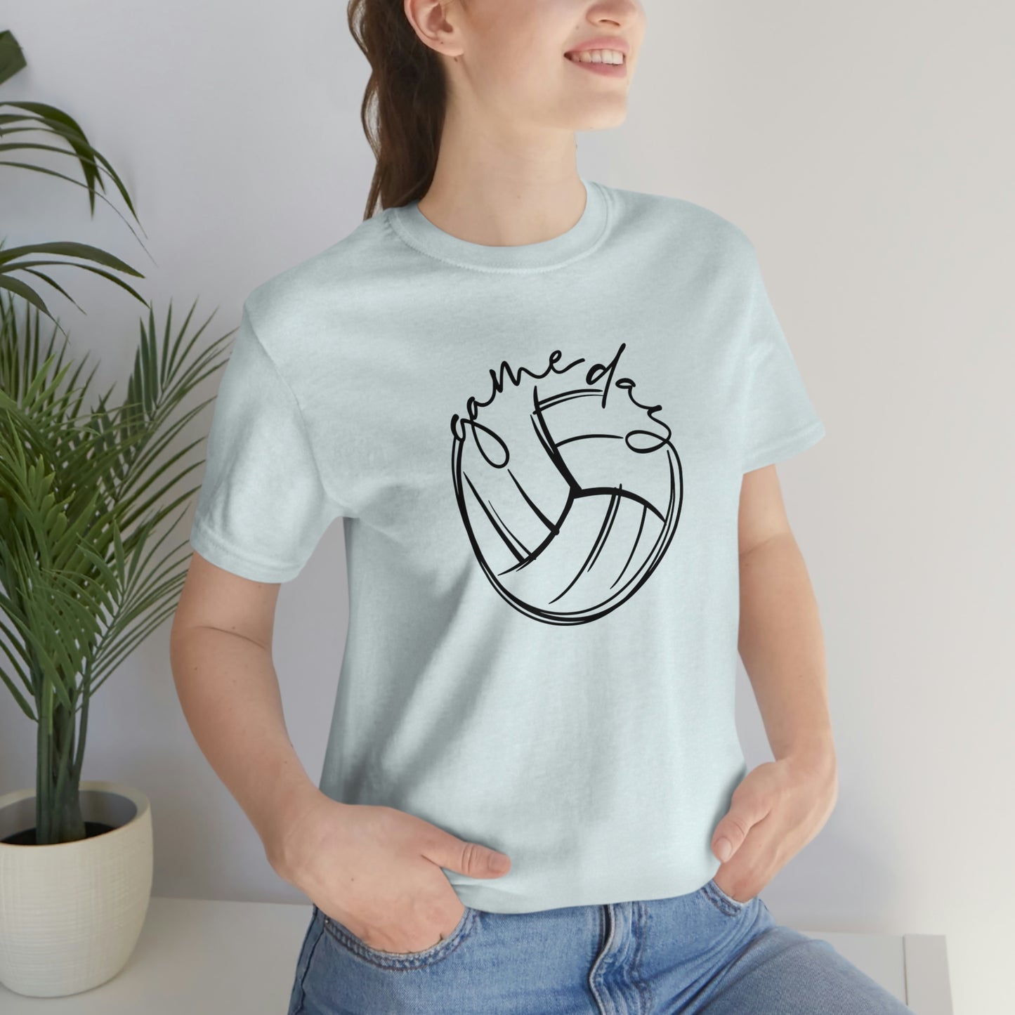 Volleyball Game Day Bella+Canvas 3001 Unisex Jersey Short Sleeve Tee