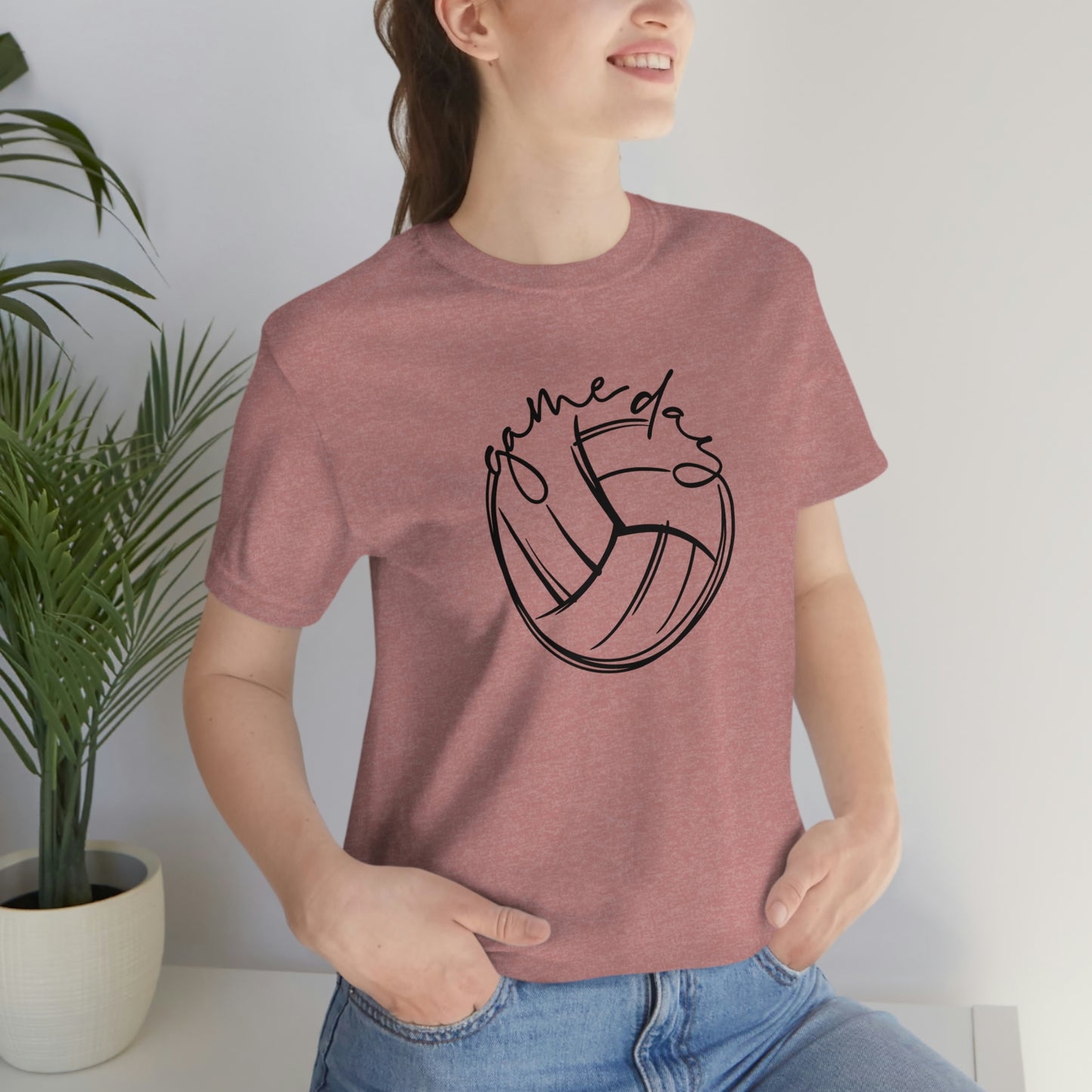 Volleyball Game Day Bella+Canvas 3001 Unisex Jersey Short Sleeve Tee