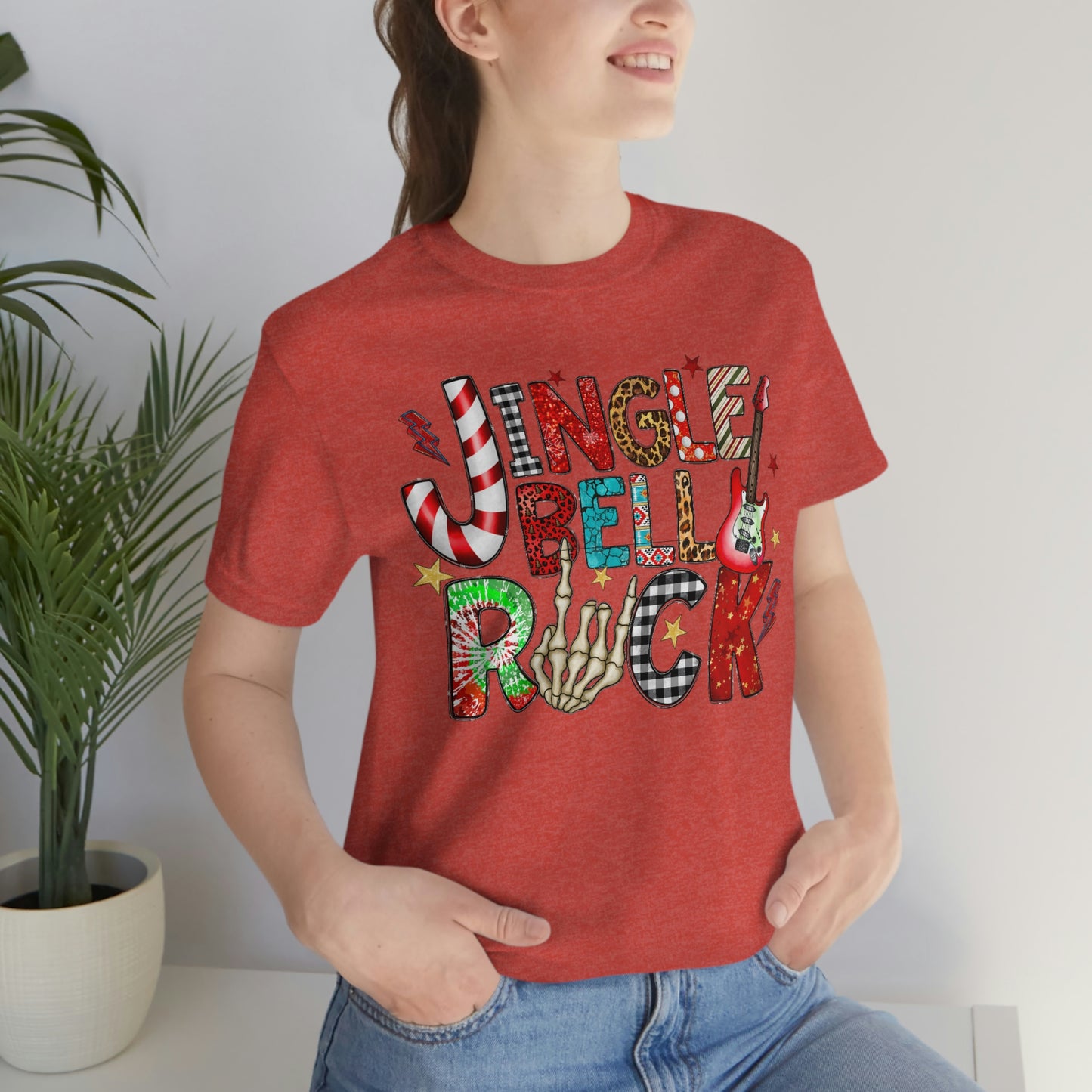 Jingle Bell Rock Women's Christmas Shirt Jersey Short Sleeve Tee