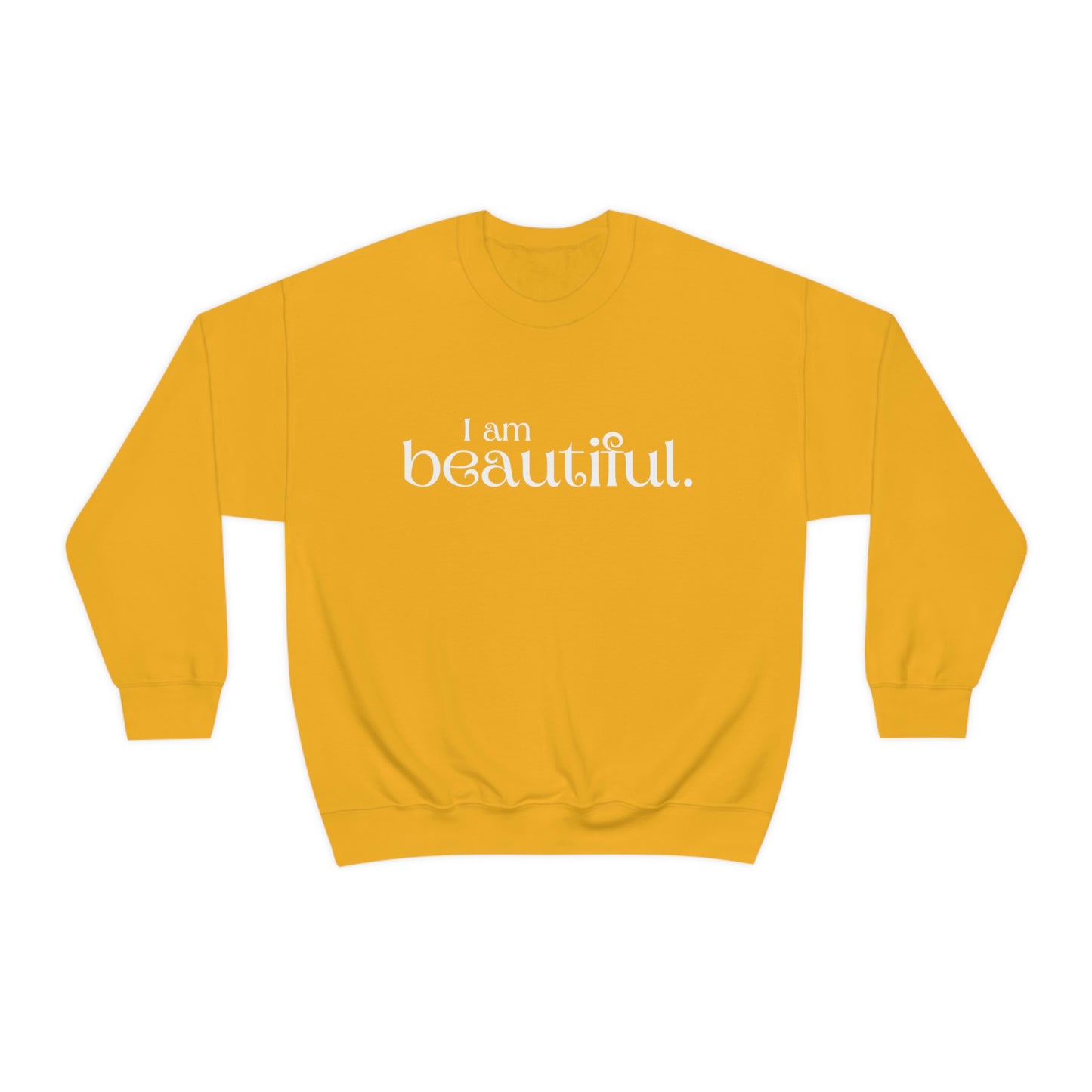 I am beautiful Womens Affirmation Crew neck Sweatshirt