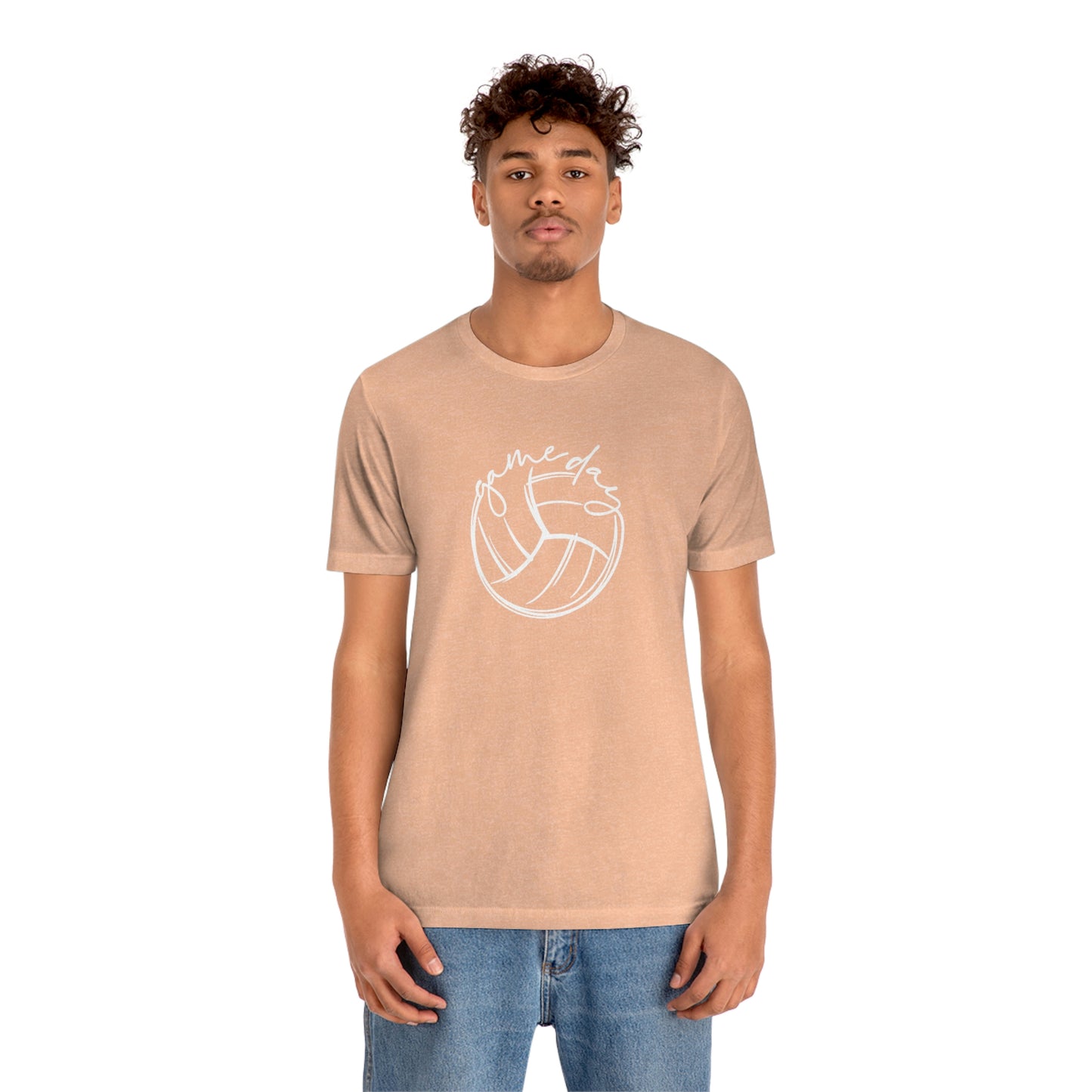 Volleyball Game Day Bella+Canvas 3001 Unisex Jersey Short Sleeve Tee