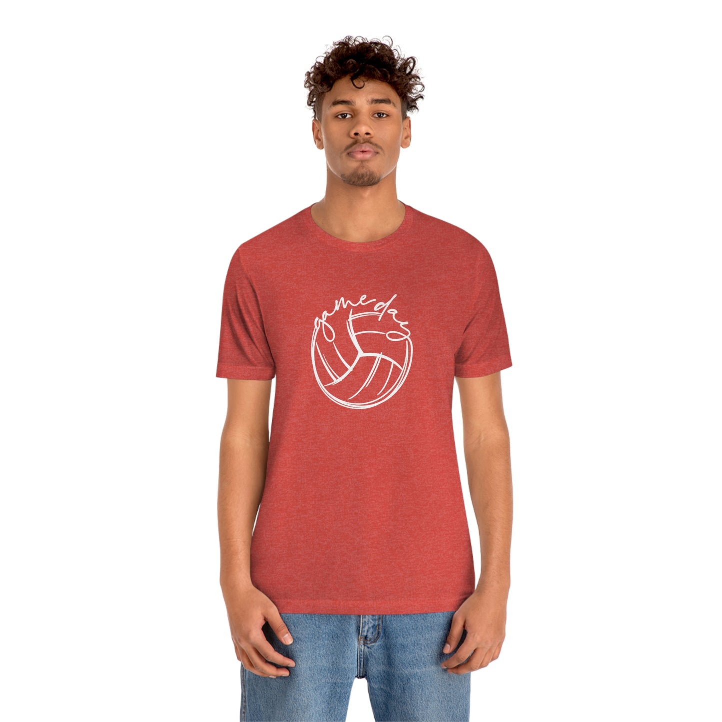 Volleyball Game Day Bella+Canvas 3001 Unisex Jersey Short Sleeve Tee