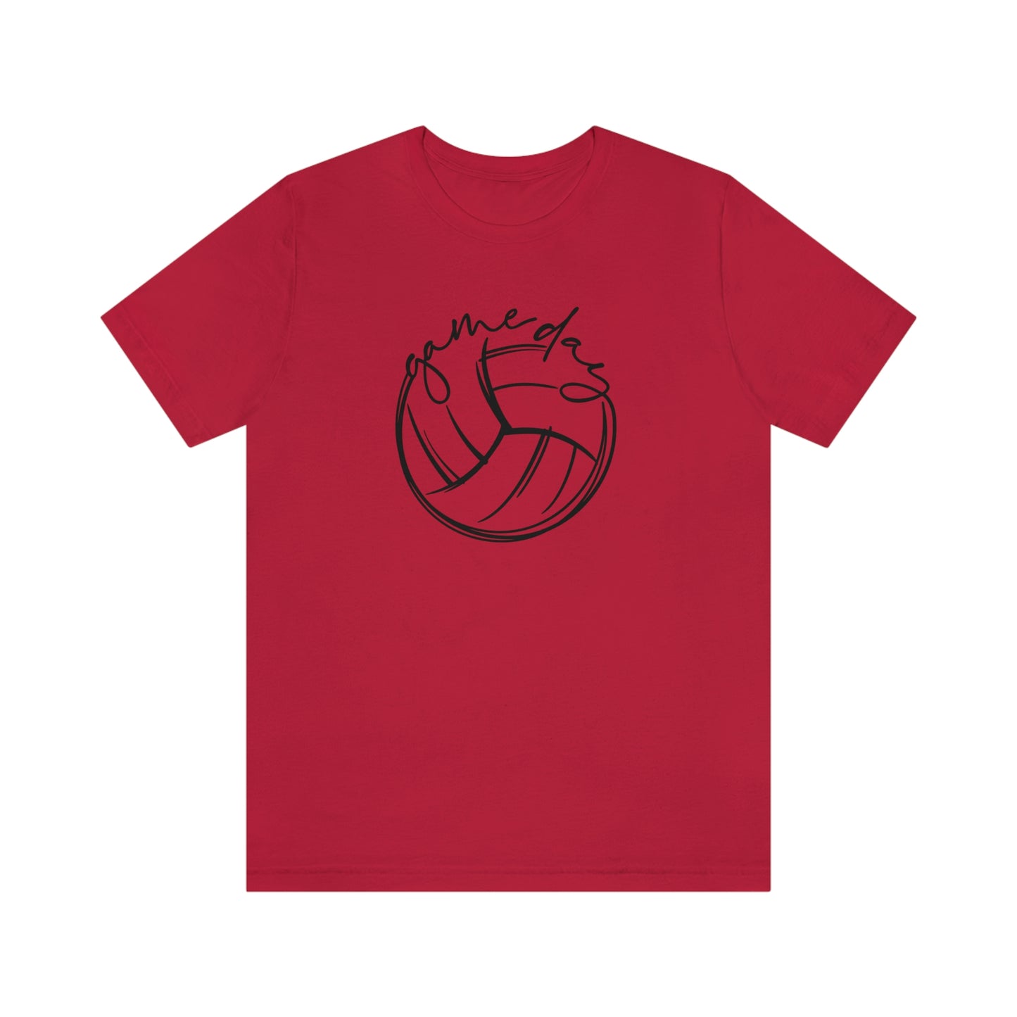 Volleyball Game Day Bella+Canvas 3001 Unisex Jersey Short Sleeve Tee