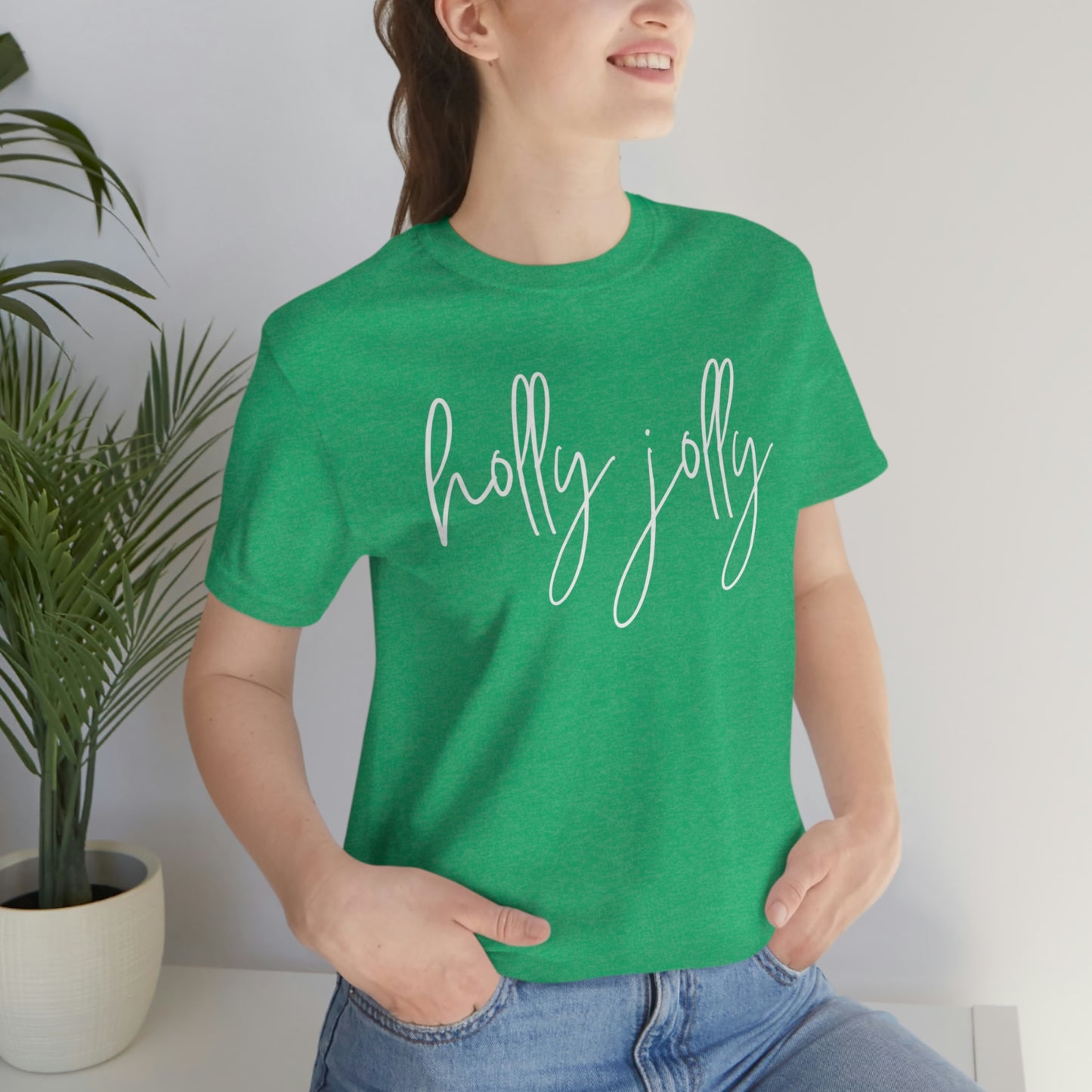 Holly Jolly Bella+Canvas Christmas Unisex Jersey Short Sleeve Tee