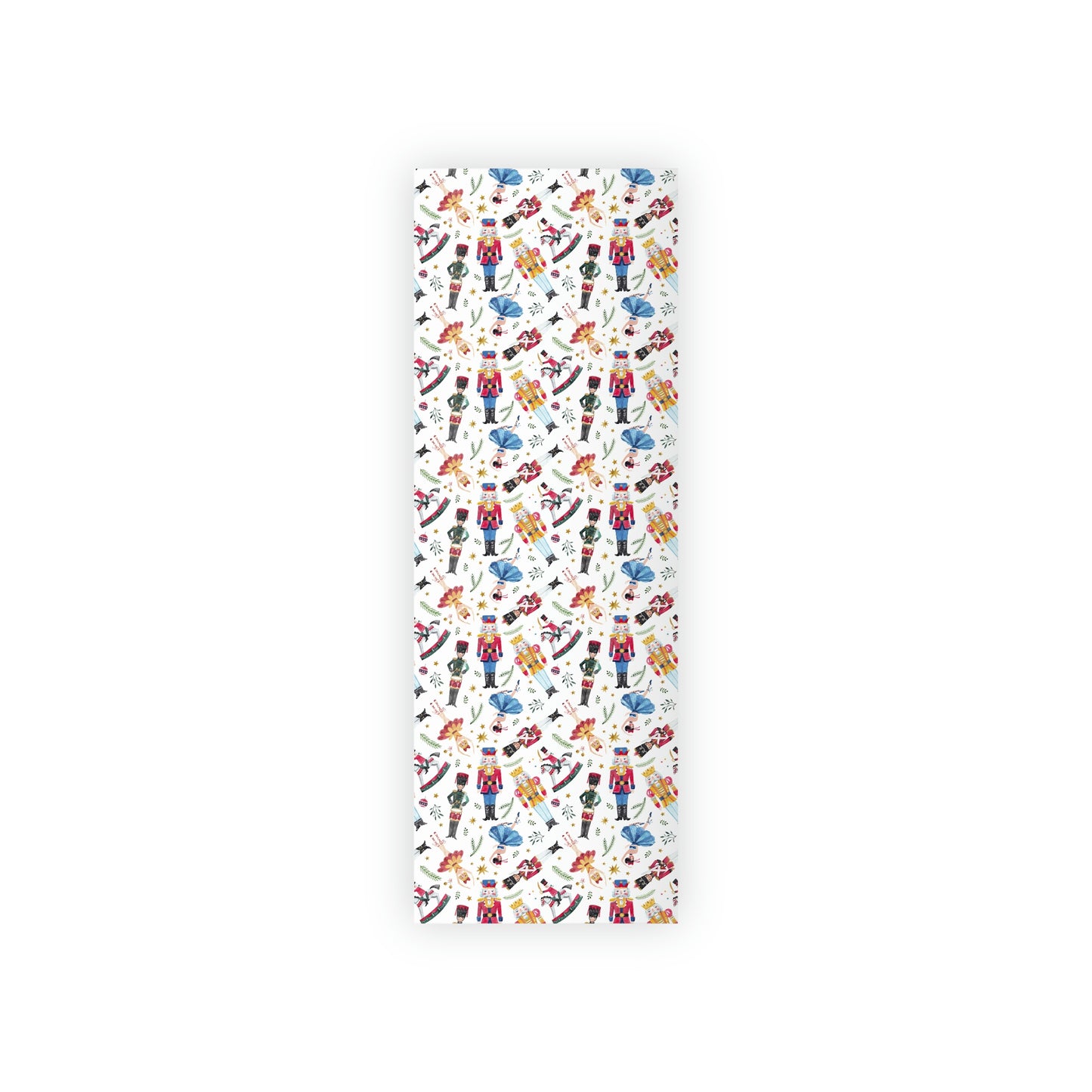 Nutcracker Theme Watercolor Christmas Gift Wrapping Paper Rolls, 1pc