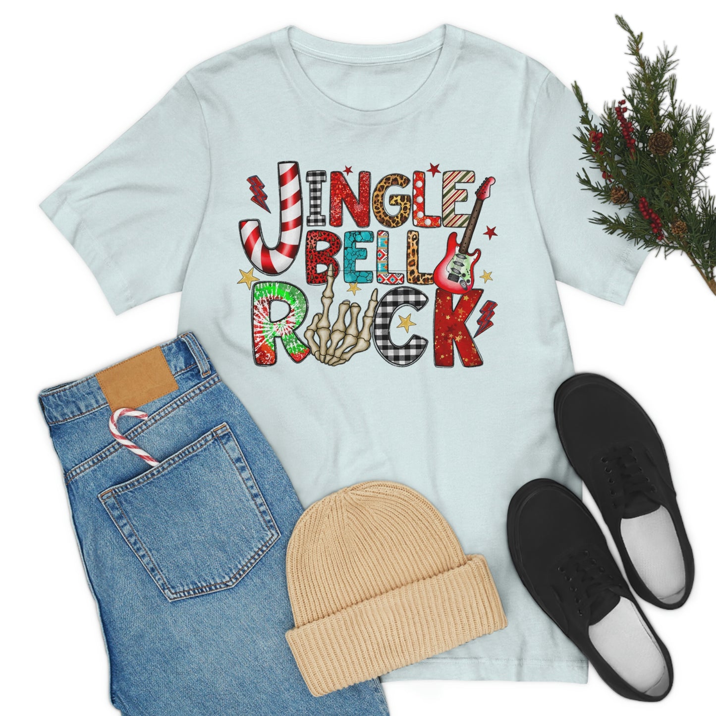 Jingle Bell Rock Women's Christmas Shirt Jersey Short Sleeve Tee