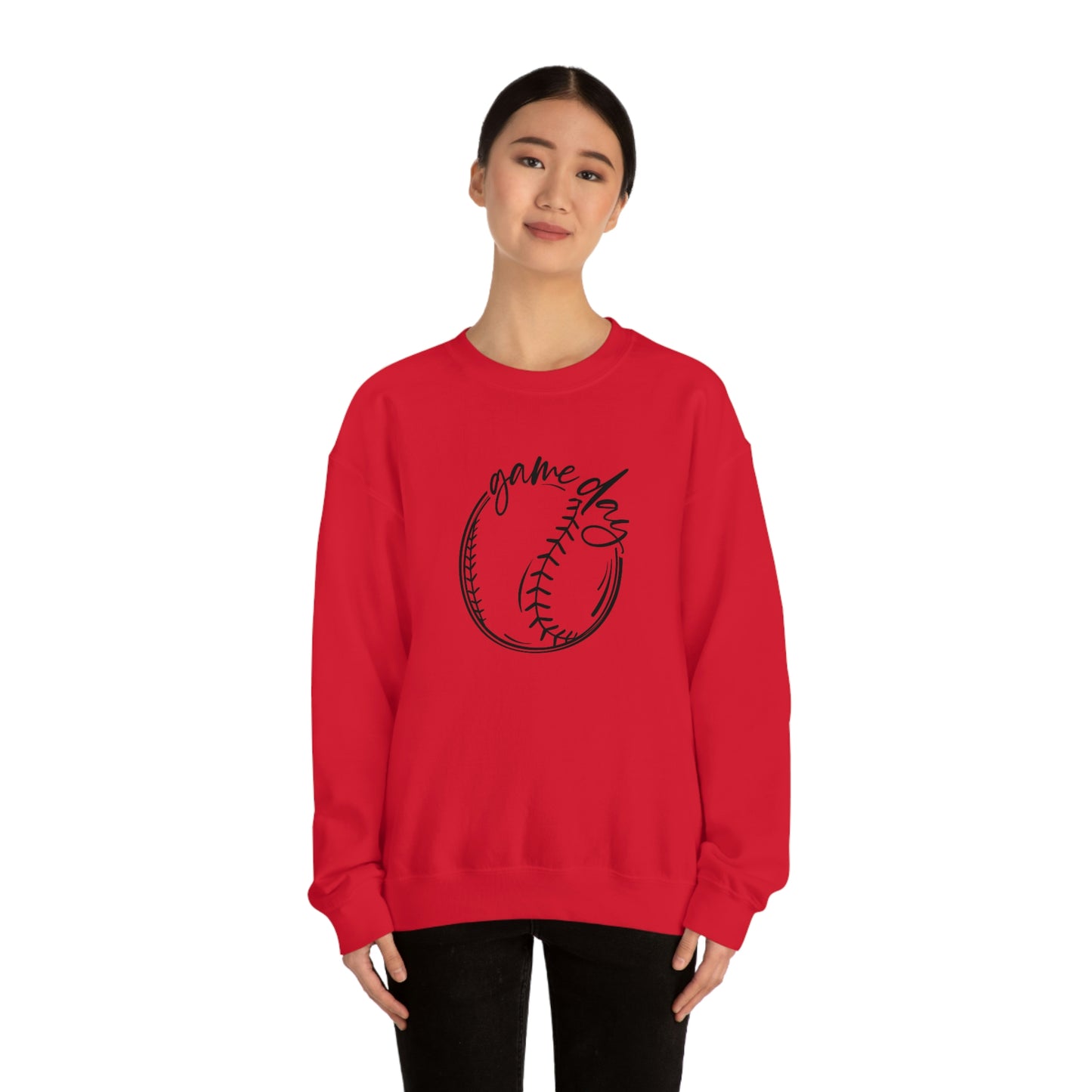 Baseball Game Day Gildan 18000Unisex Heavy Blend Crewneck Sweatshirt