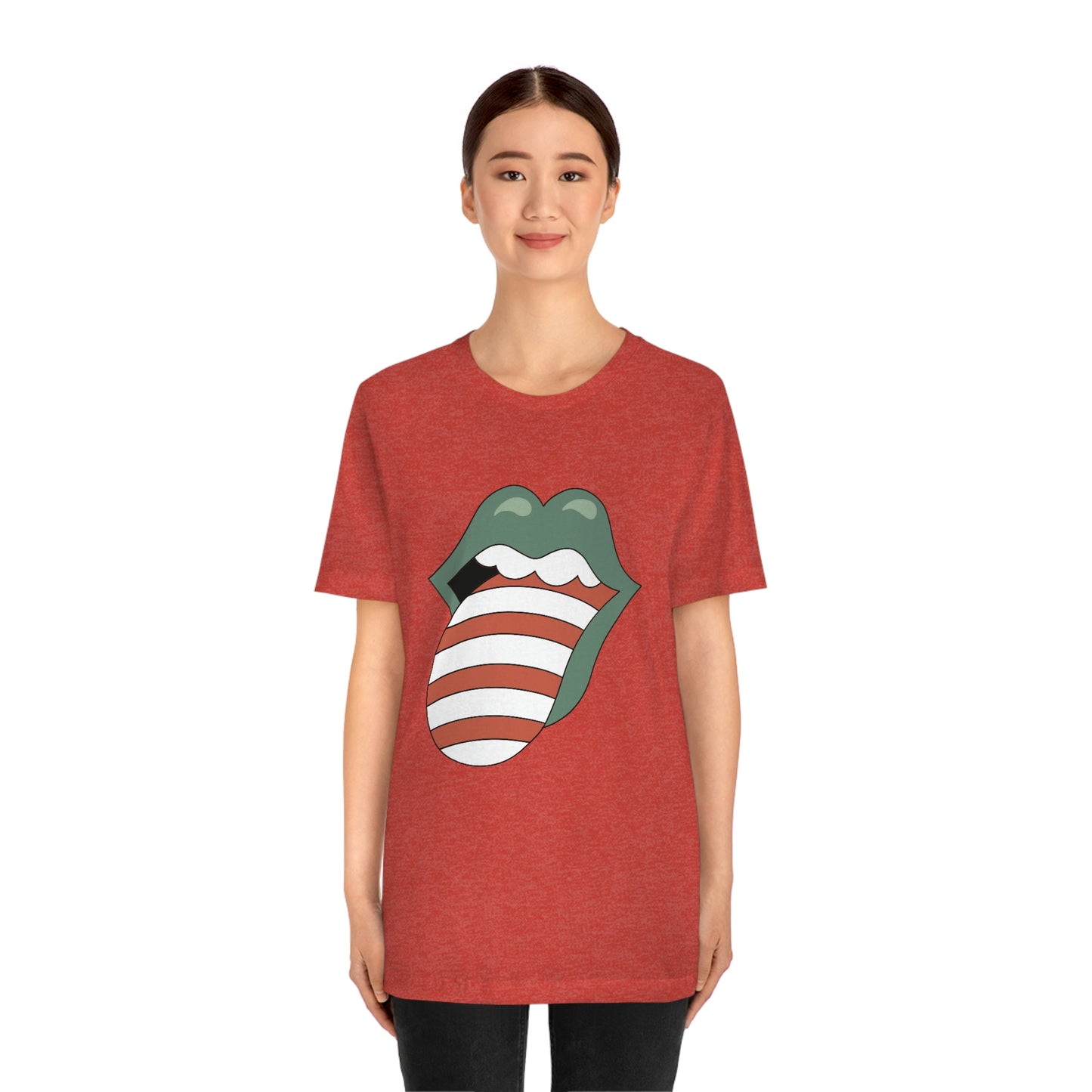 Christmas Tongue T-shirt Women's Unisex Jersey Short Sleeve Tee