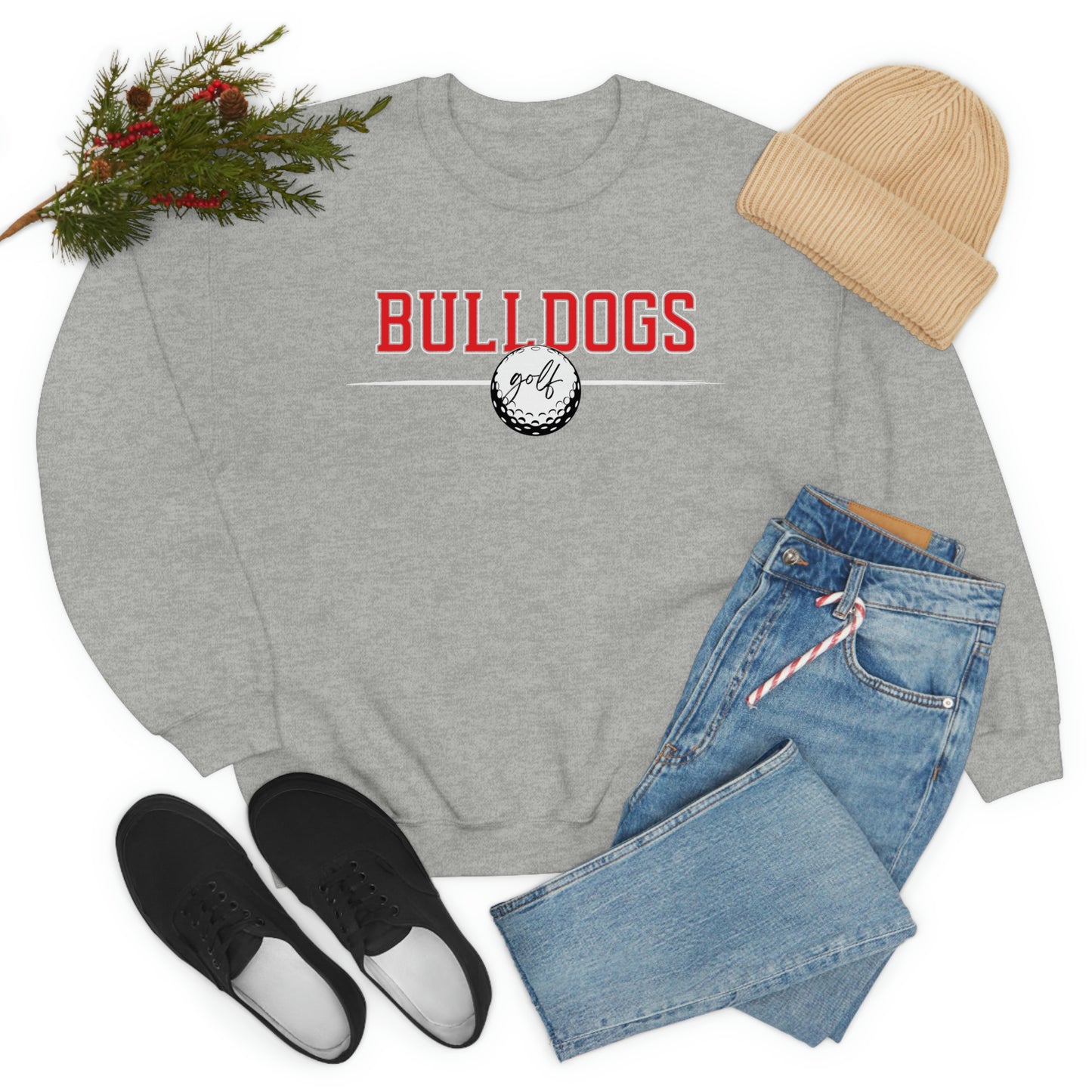 Cedartown Bulldogs Golf Gildan 18000 Unisex Heavy Blend Crewneck Sweatshirt