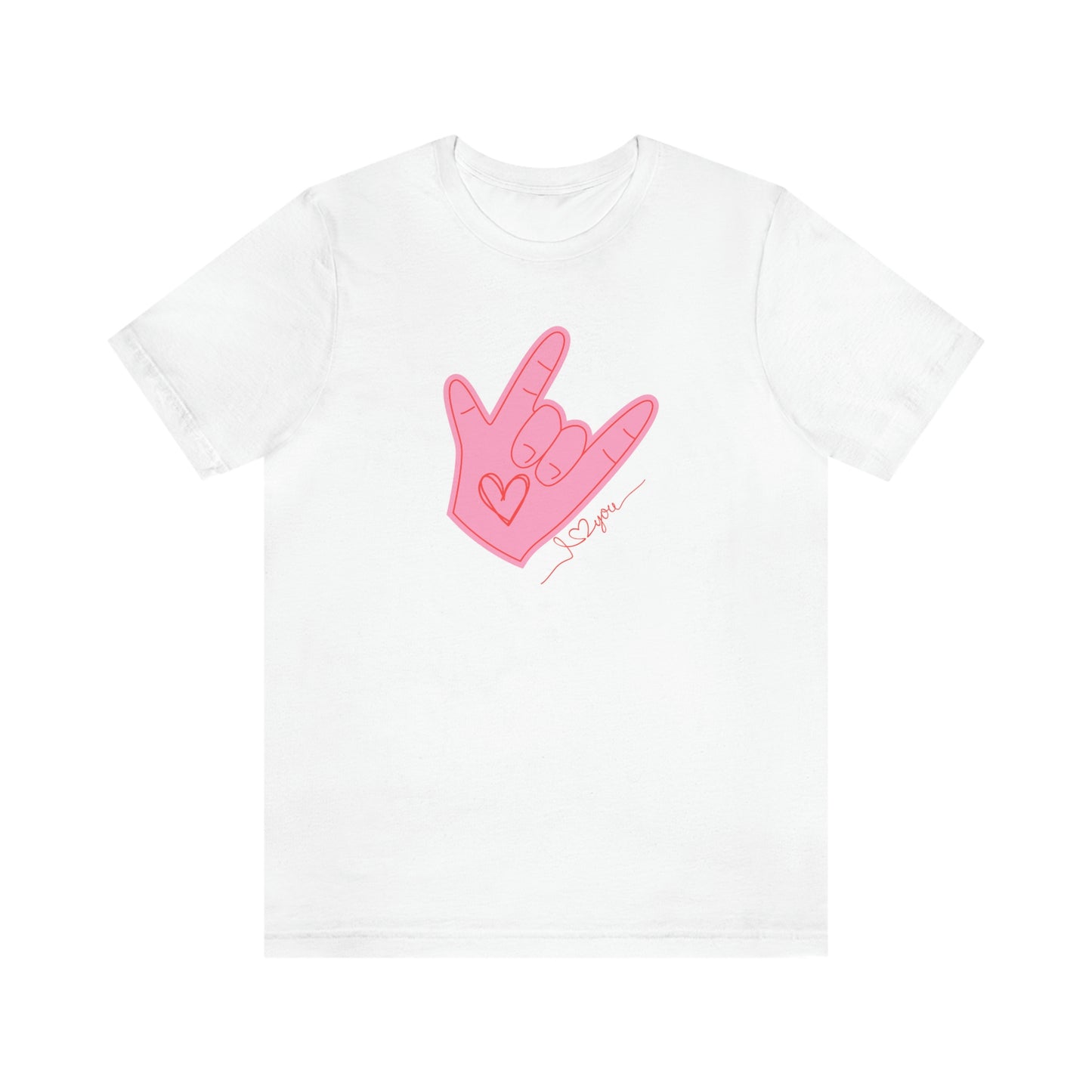 ASL Valentine's Day Bella+Canvas 3001 Unisex Jersey Short Sleeve Tee