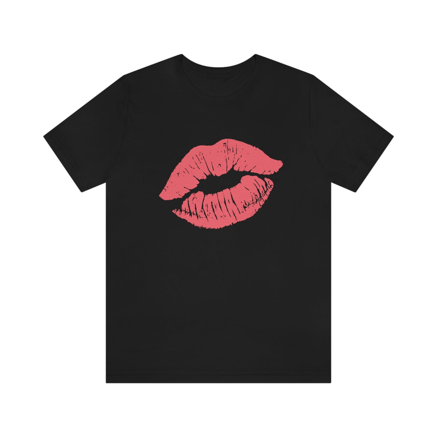 Valentine Kissy Lips Unisex Jersey Short Sleeve Tee