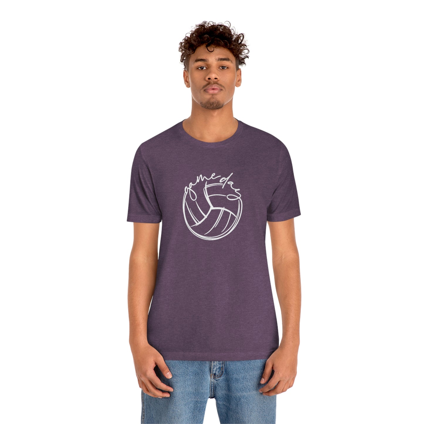 Volleyball Game Day Bella+Canvas 3001 Unisex Jersey Short Sleeve Tee