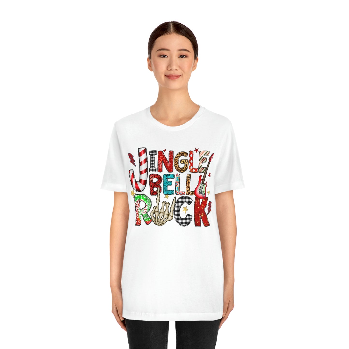 Jingle Bell Rock Women's Christmas Shirt Jersey Short Sleeve Tee