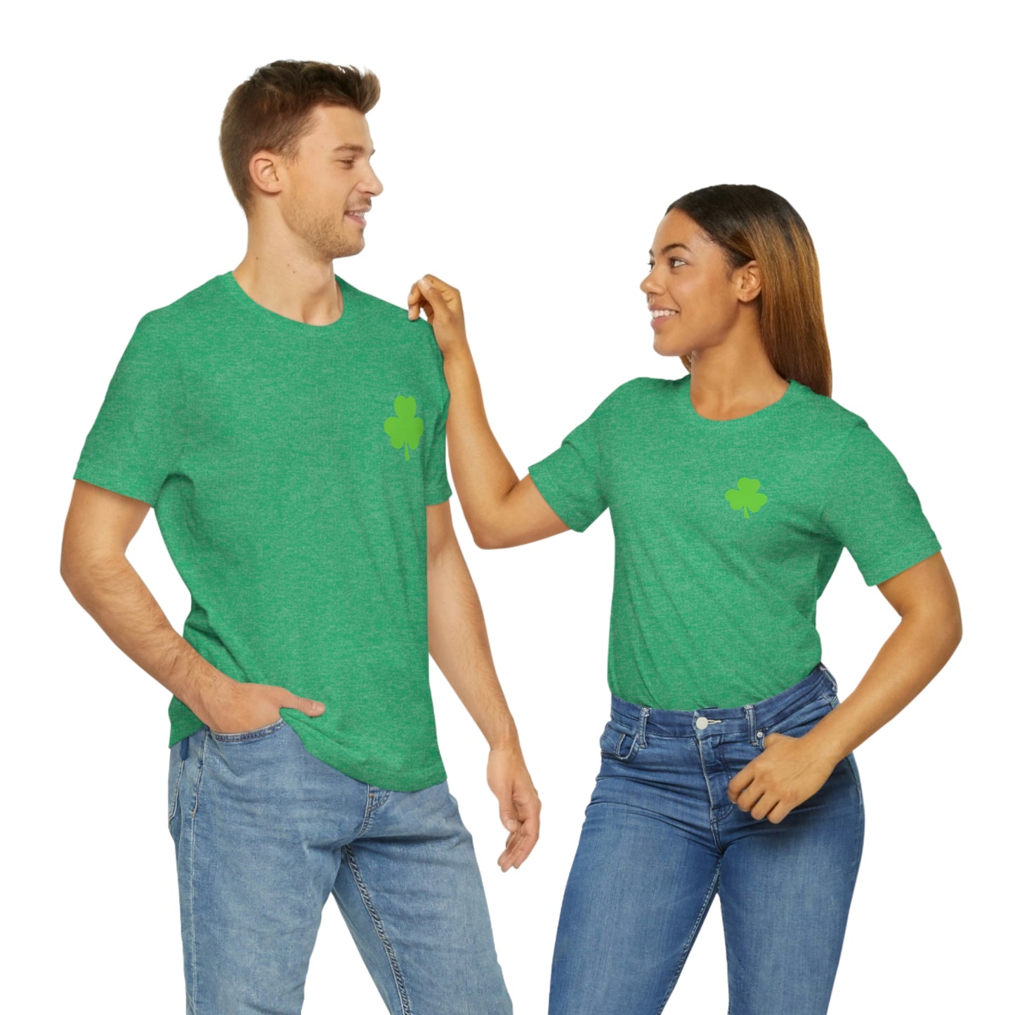 St. Patrick's Day American Flag Bella+Canvas 3001 Unisex Jersey Short Sleeve Tee