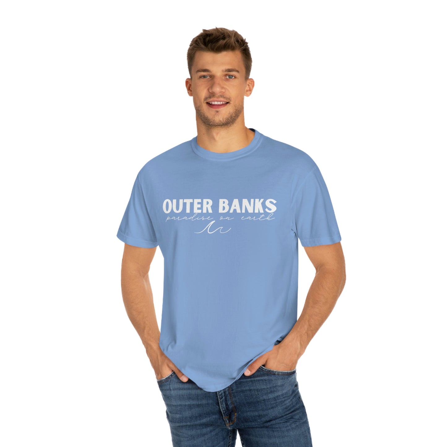 Outer Banks OBX Paradise on Earth Waves Comfort Colors 1717 Unisex Garment-Dyed T-shirt