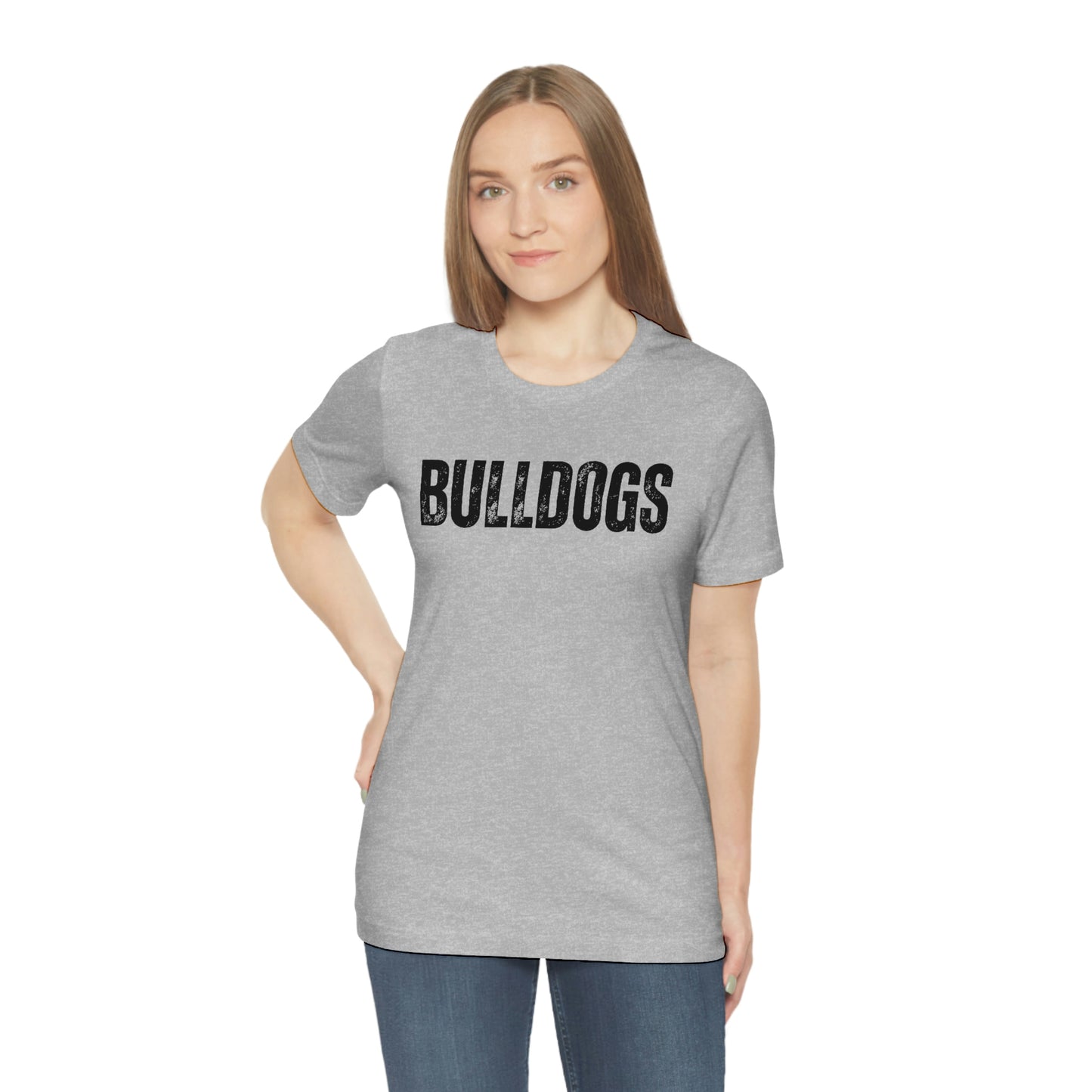 Bulldogs Women's and Men's Unisex Jersey Short Sleeve Tee Bella+Canvas 3001