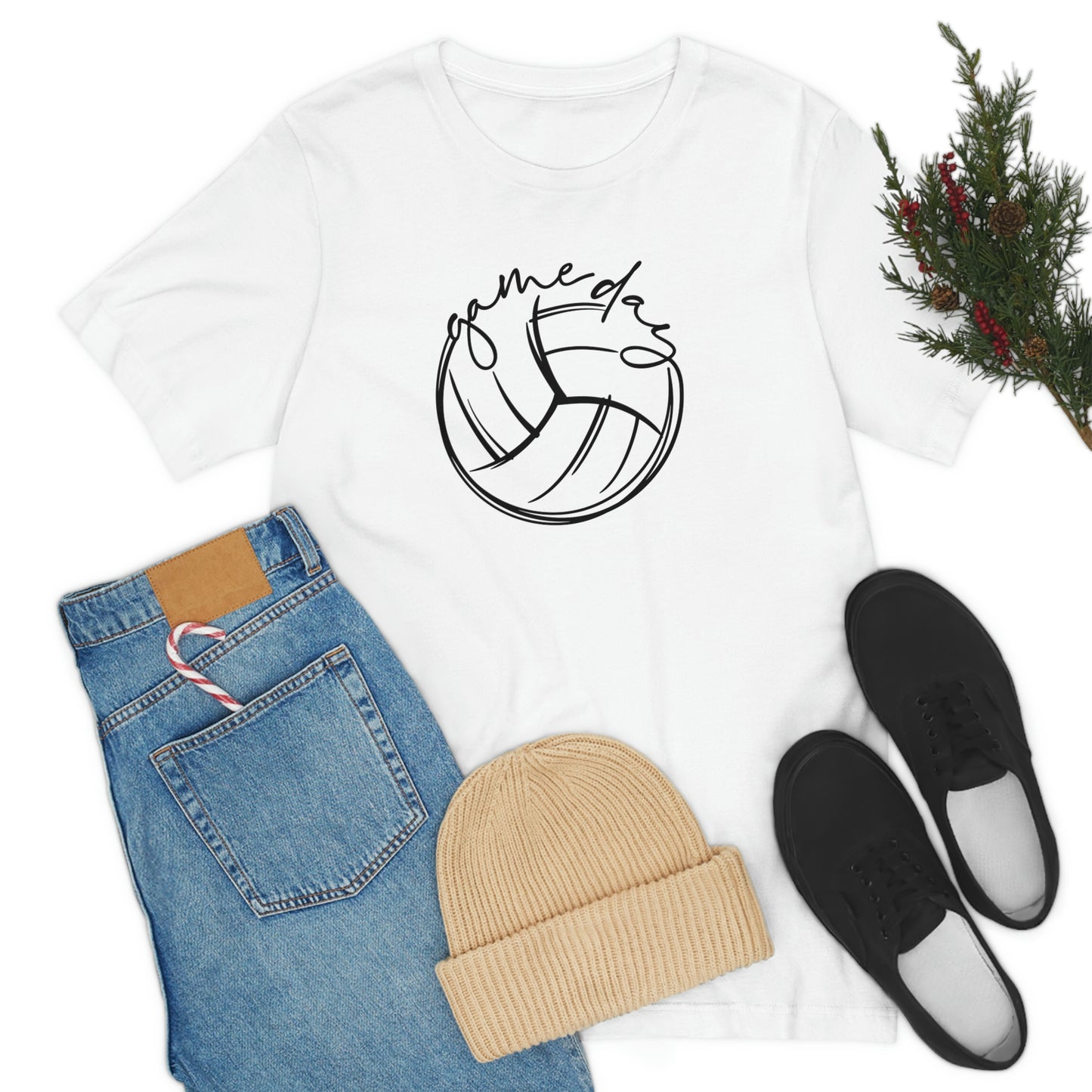 Volleyball Game Day Bella+Canvas 3001 Unisex Jersey Short Sleeve Tee