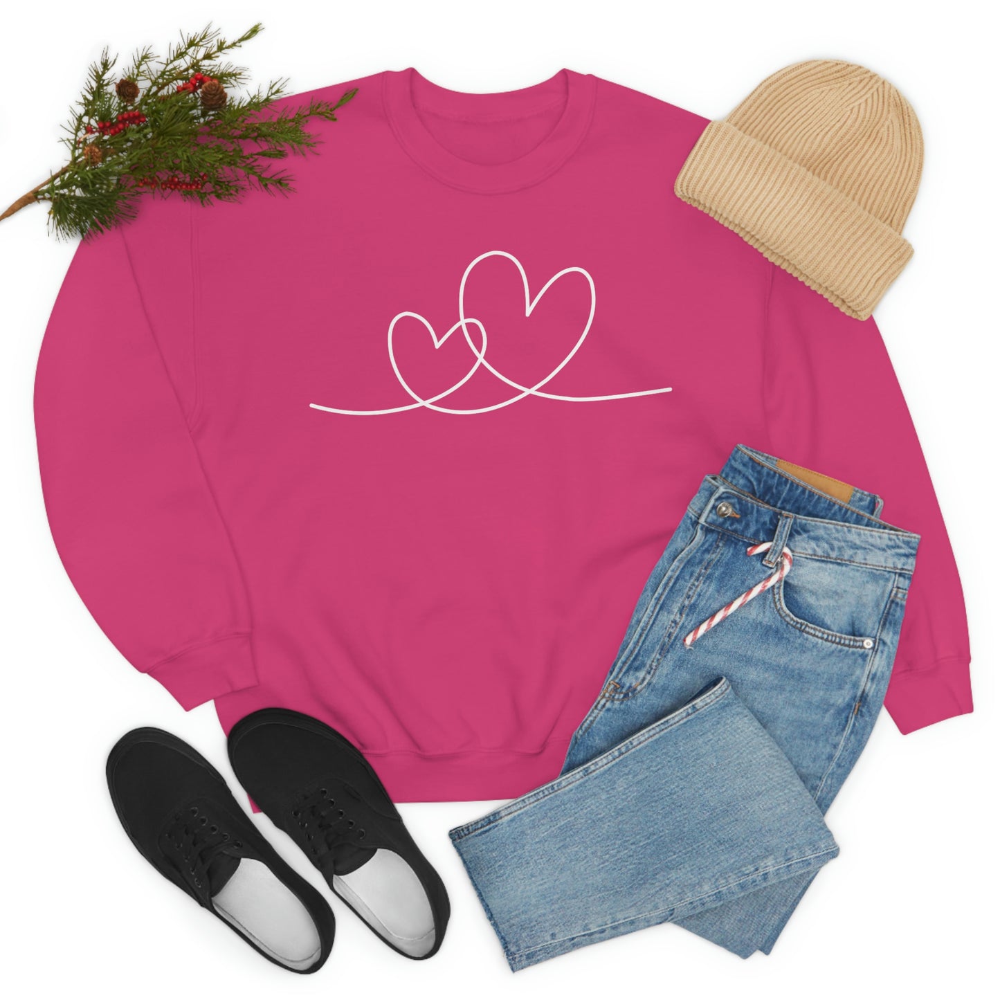 Valentine Hearts Women's Unisex Heavy Blend Crewneck Sweatshirt