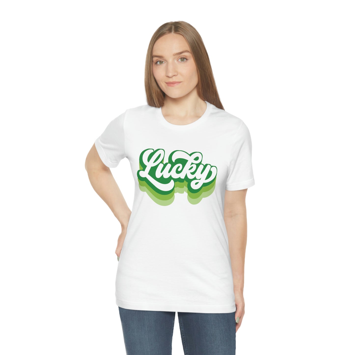 St. Patrick's Day Lucky Bella+Canvas 3001 Unisex Jersey Short Sleeve Tee