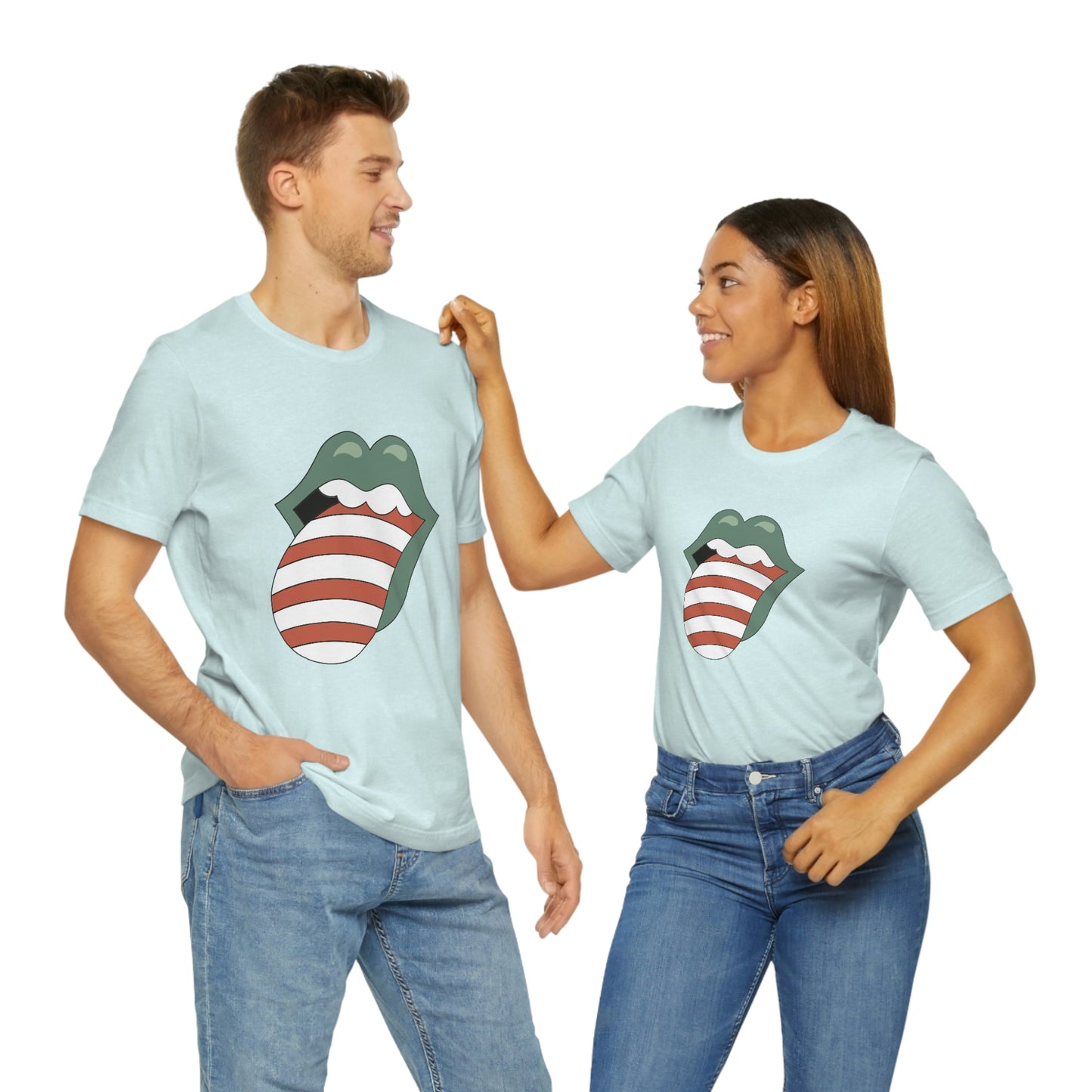 Christmas Tongue T-shirt Women's Unisex Jersey Short Sleeve Tee