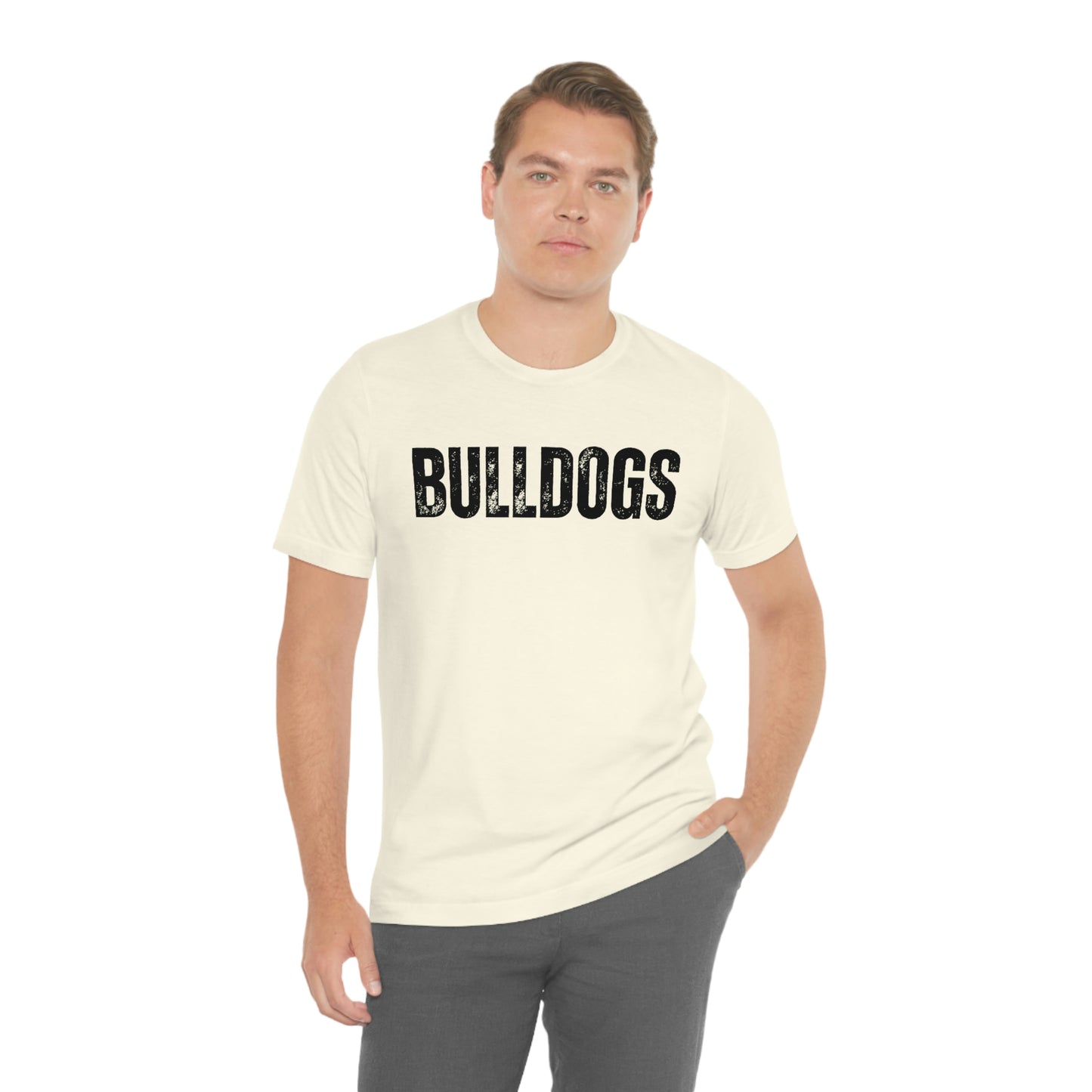 Bulldogs Women's and Men's Unisex Jersey Short Sleeve Tee Bella+Canvas 3001