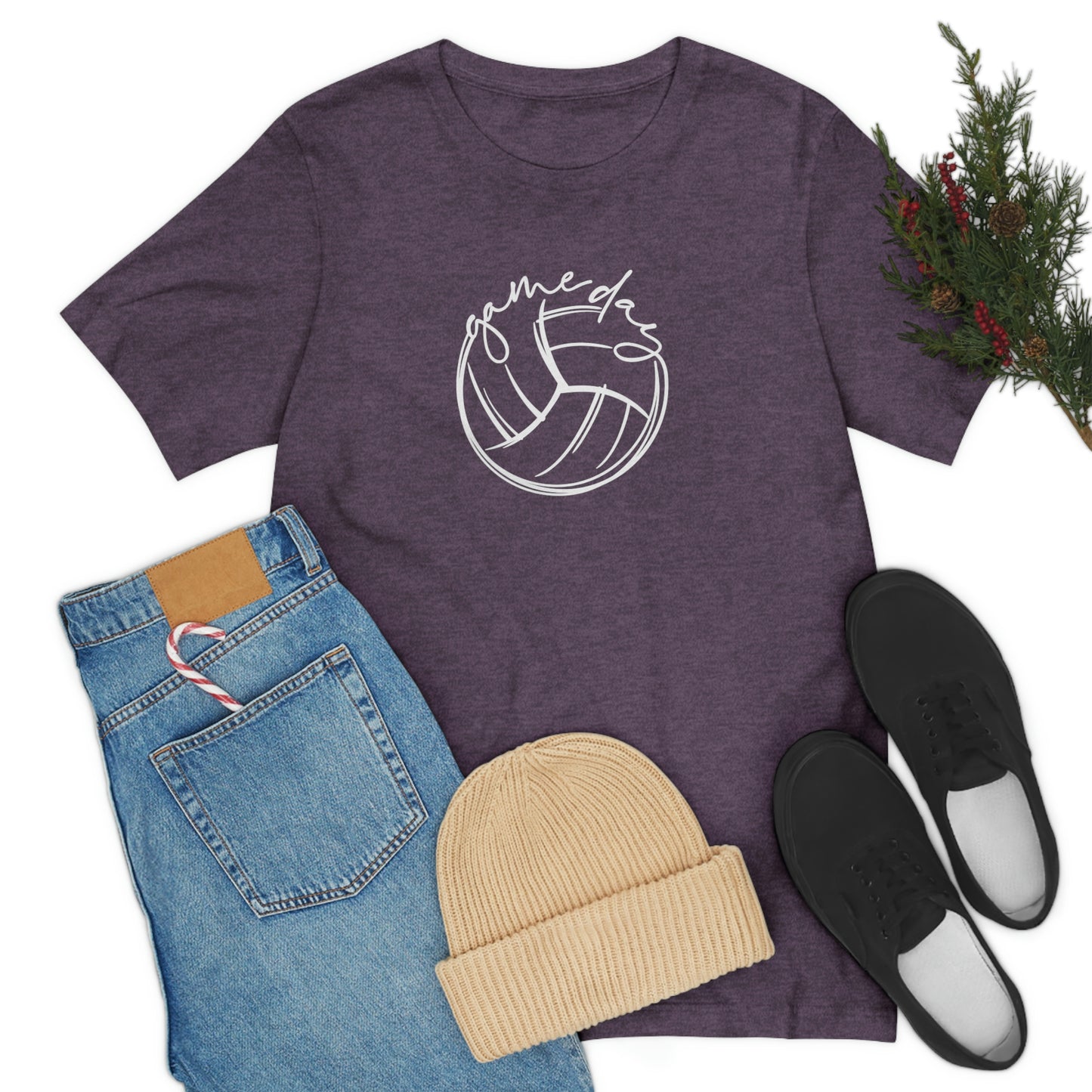 Volleyball Game Day Bella+Canvas 3001 Unisex Jersey Short Sleeve Tee