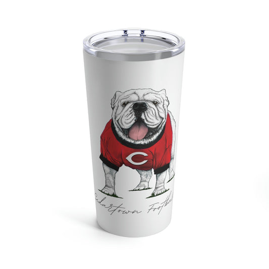 Cedartown Football Bulldog Mascot School Spirit Tumbler 20oz