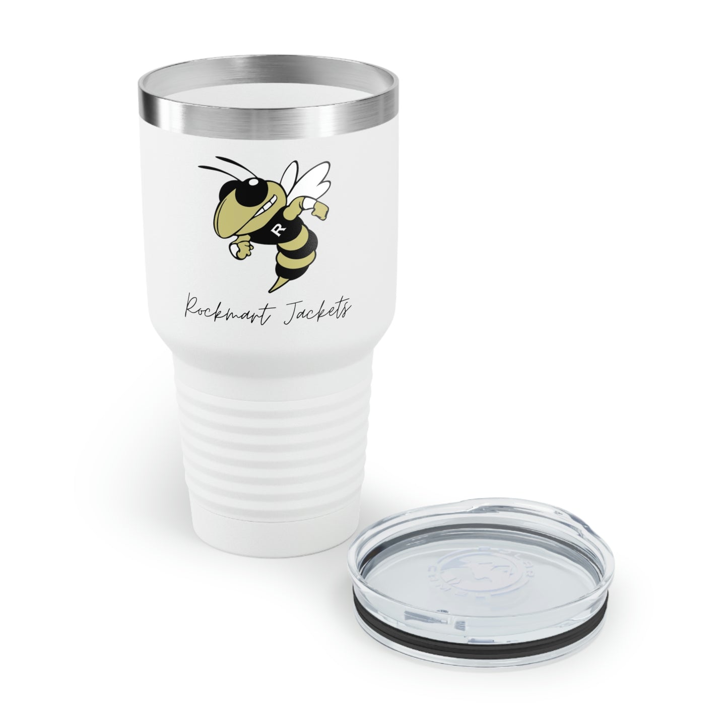 Rockmart Jackets Mascot School Spirit Ringneck Tumbler, 30oz