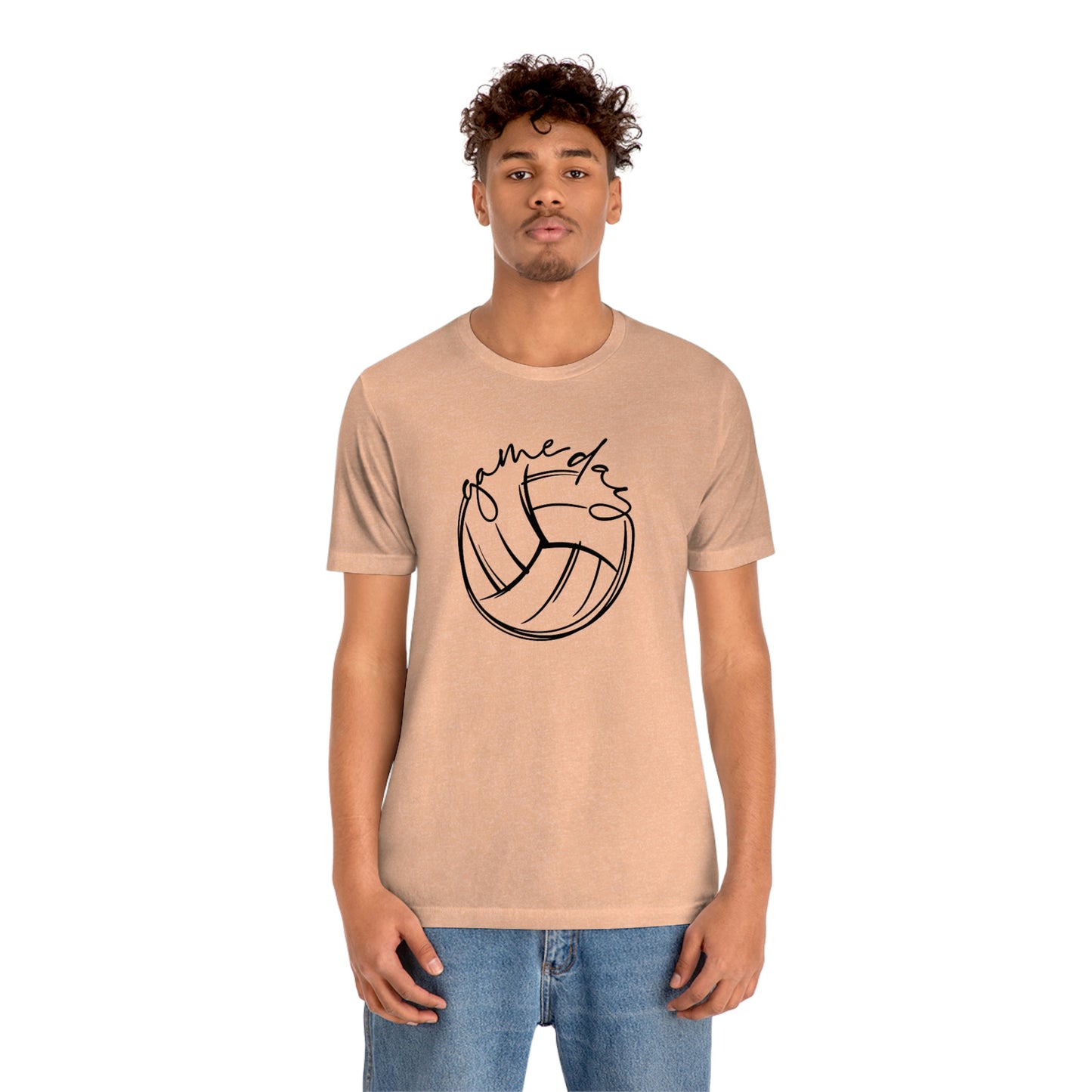 Volleyball Game Day Bella+Canvas 3001 Unisex Jersey Short Sleeve Tee