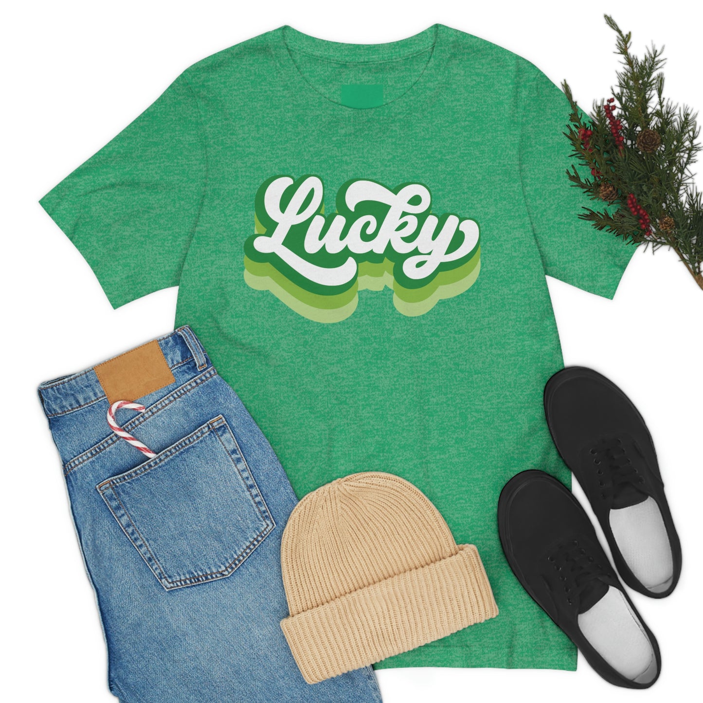 St. Patrick's Day Lucky Bella+Canvas 3001 Unisex Jersey Short Sleeve Tee