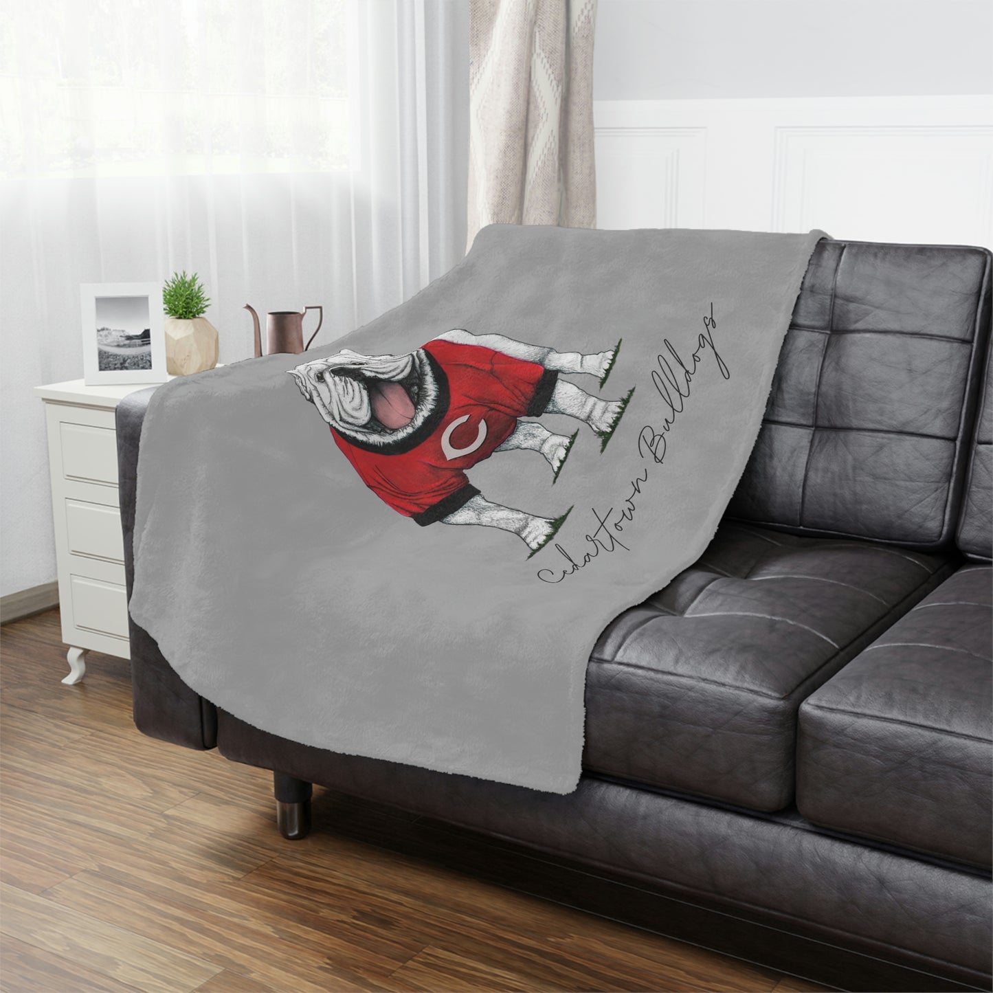 Cedartown Bulldogs Mascot School Spirit Minky Blanket